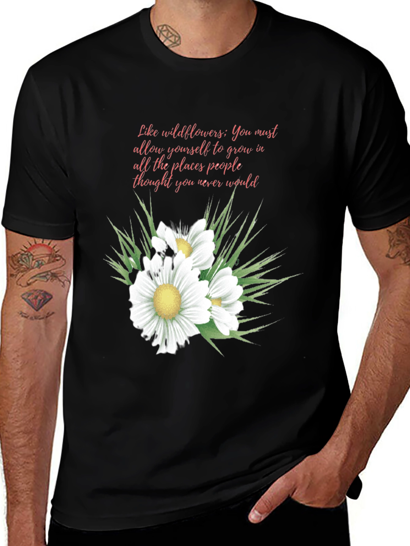 Variant 16 of Wildflower Graphic T-Shirt - Inspirational Floral Tee