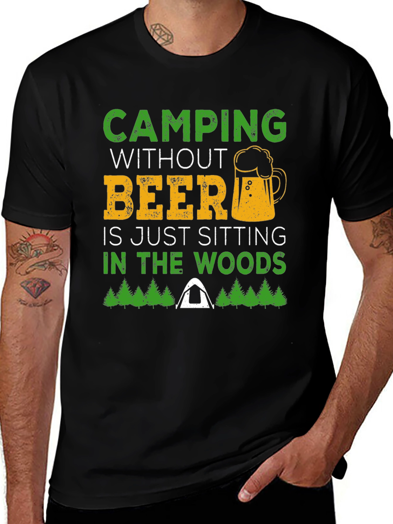 Variant 17 of Camping Without Beer T-Shirt