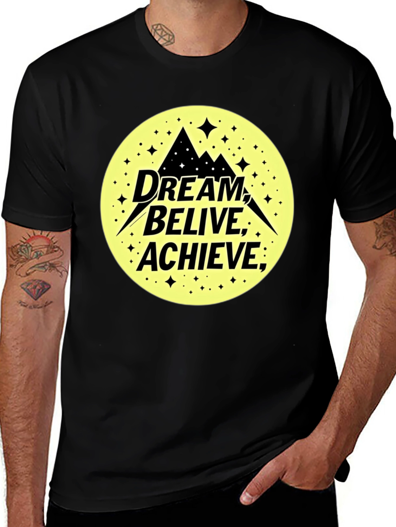 Variant 24 of Dream Believe Achieve T-Shirt - Motivational Graphic Tee