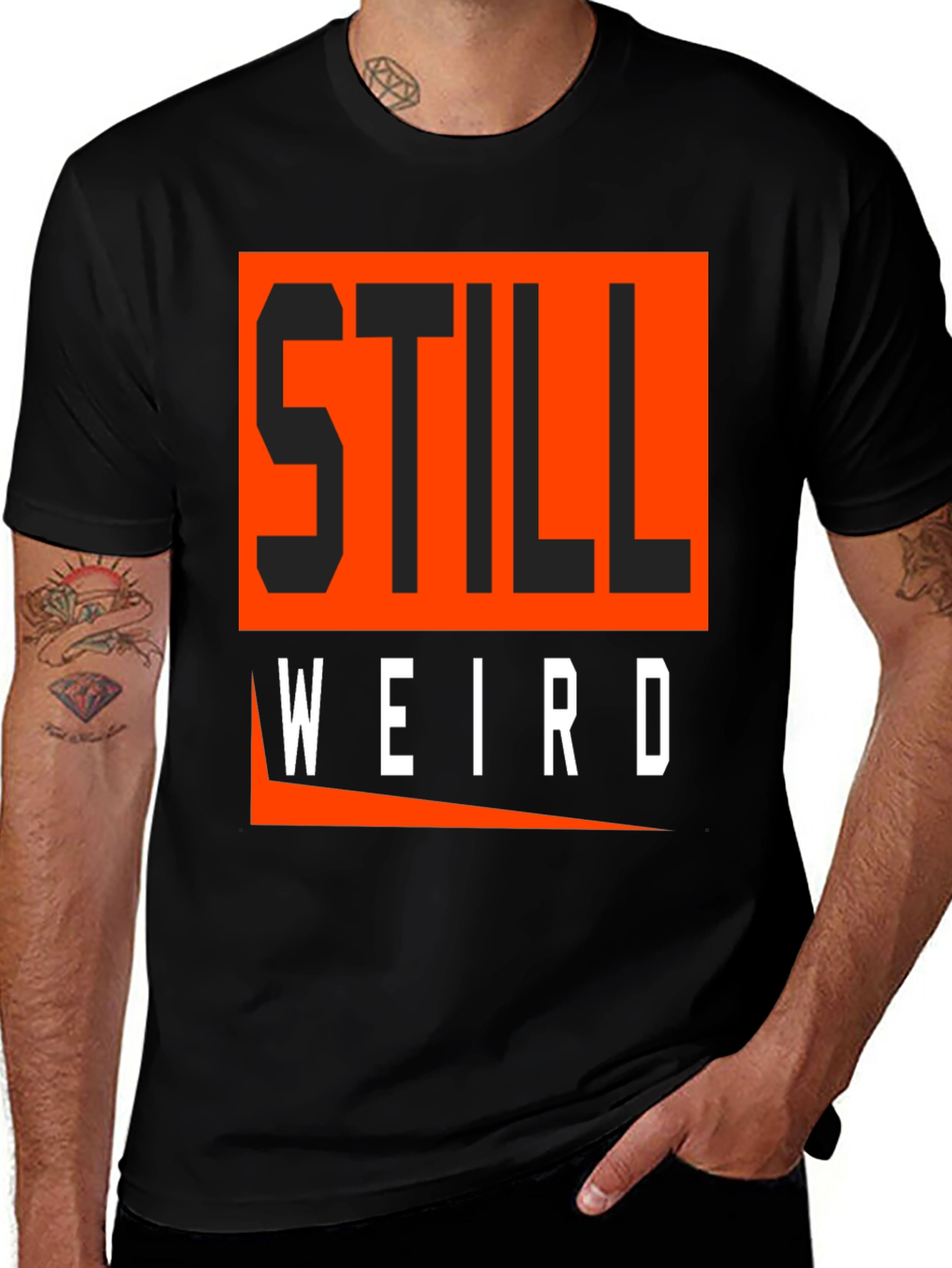 Variant 7 of Still Weird Graphic Tee - Black Cotton Blend
