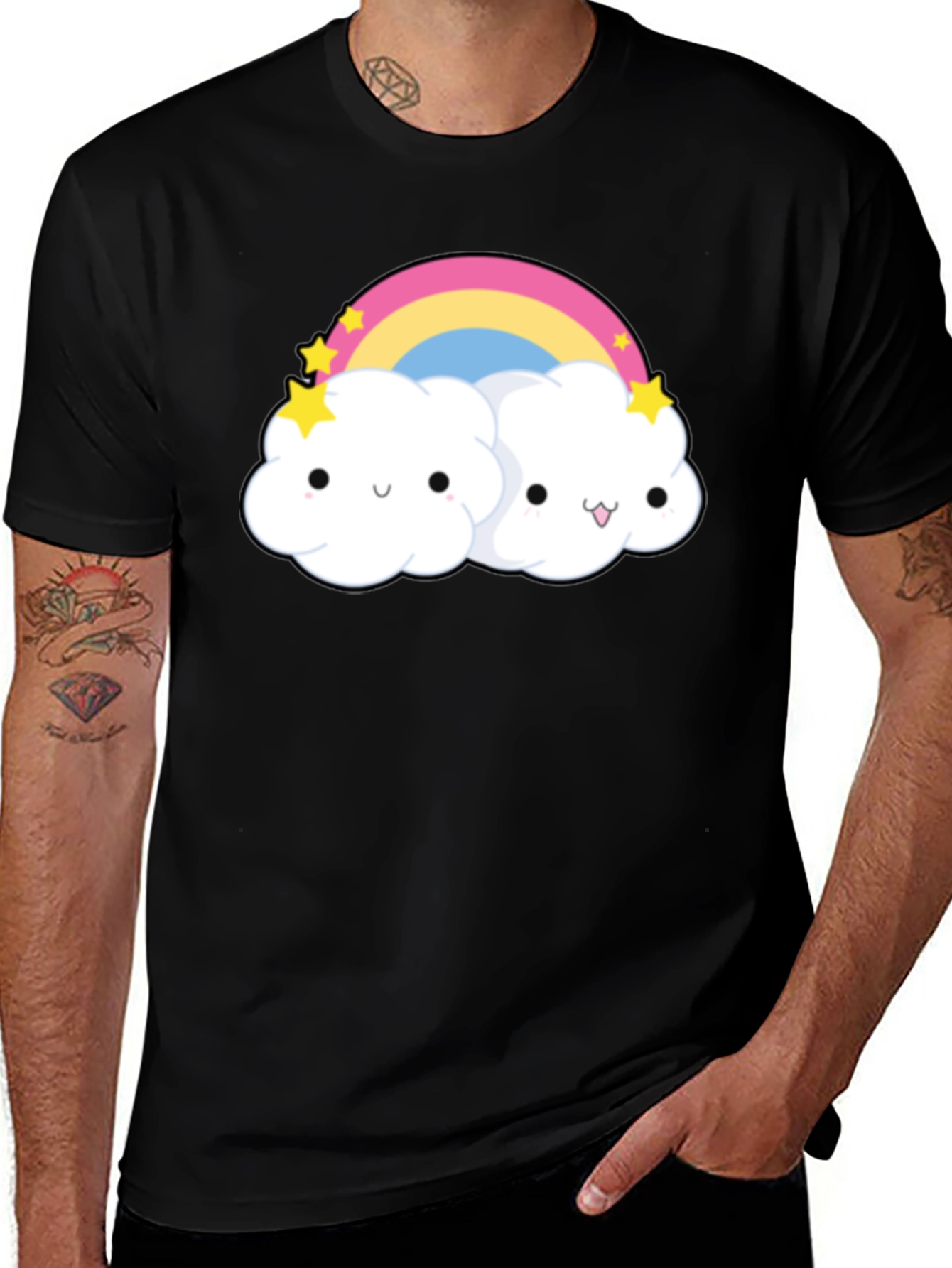 Variant 5 of Kawaii Cloud Rainbow Graphic T-Shirt