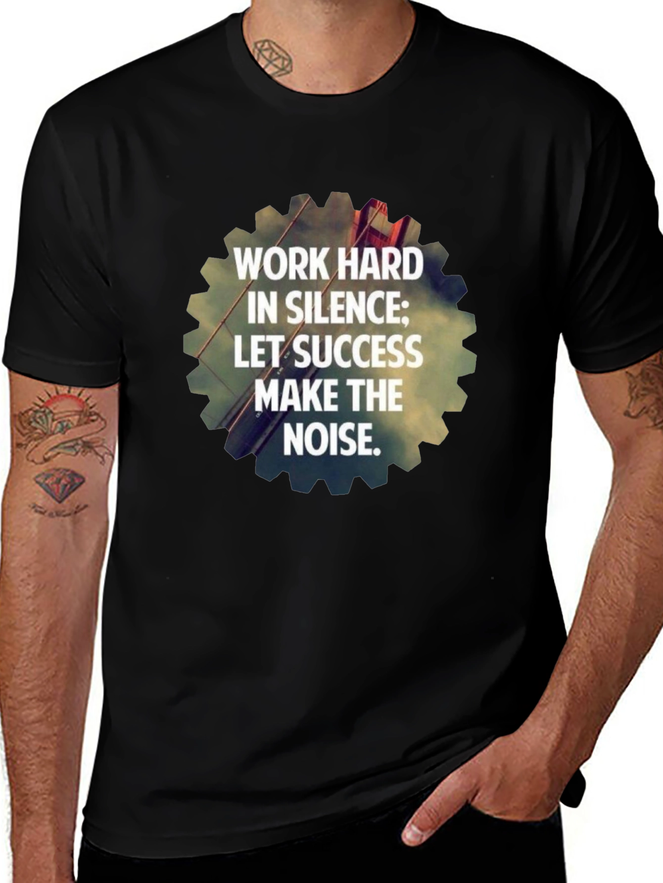 Variant 18 of Work Hard in Silence T-Shirt - Motivational Graphic Tee