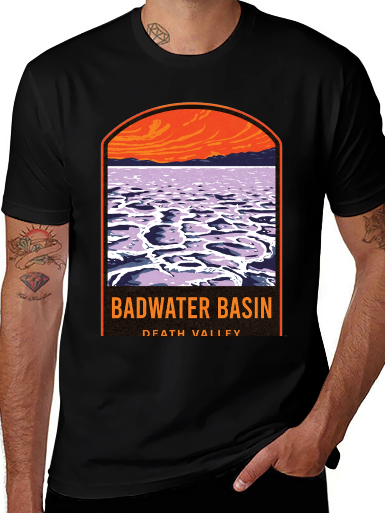 Variant 10 of Badwater Basin Death Valley Graphic T-Shirt