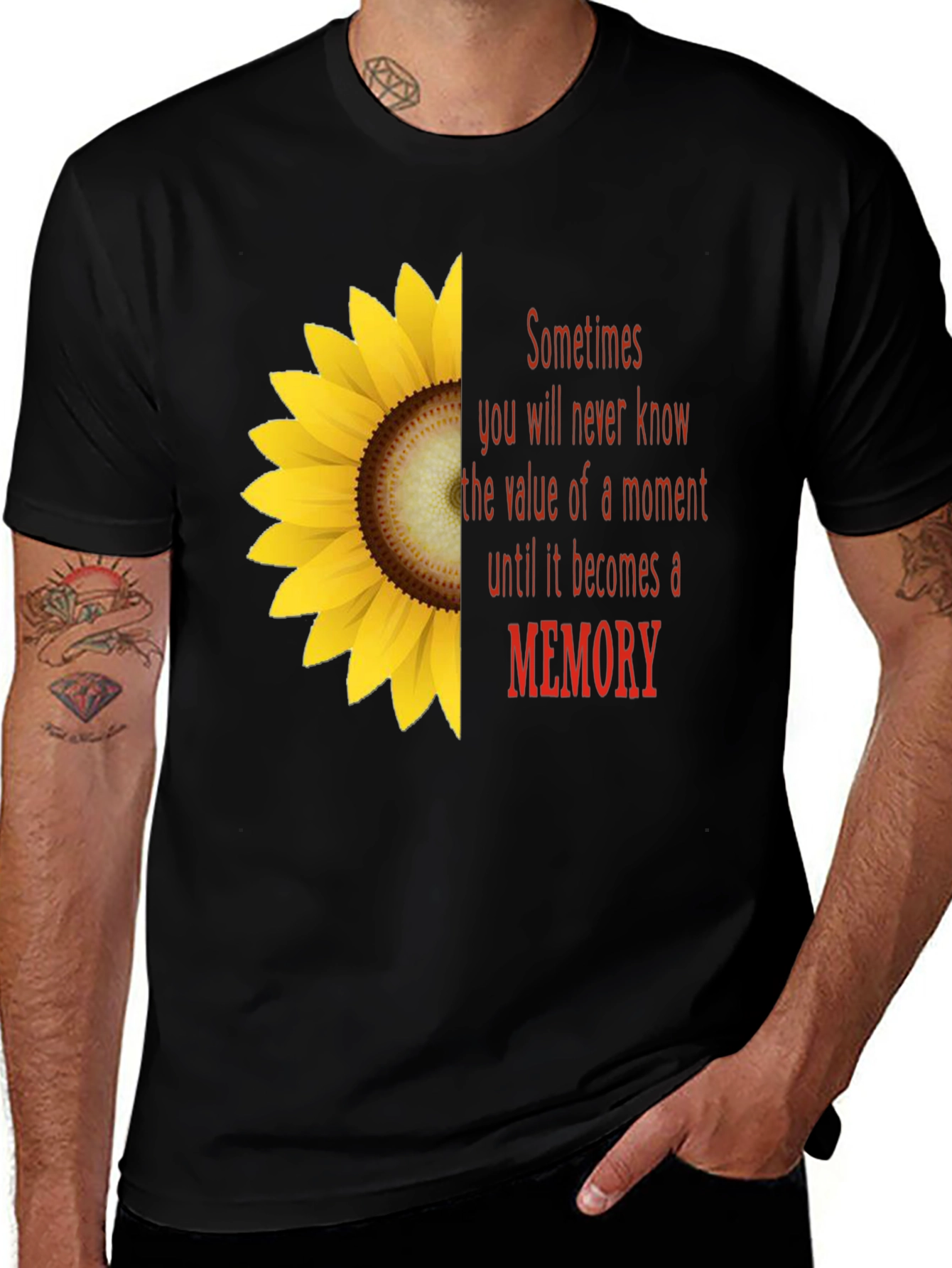 Sunflower Memory T-Shirt - Unisex Soft Cotton Tee