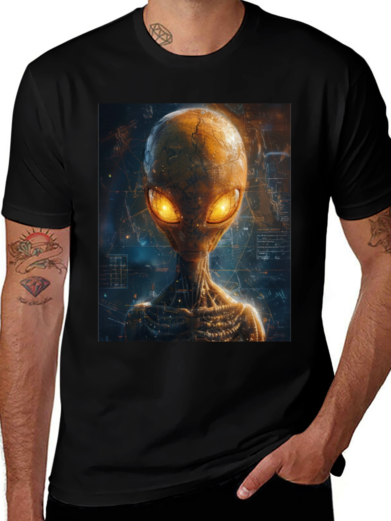 Variant 30 of Alien Graphic Tee - Sci-Fi Black T-Shirt