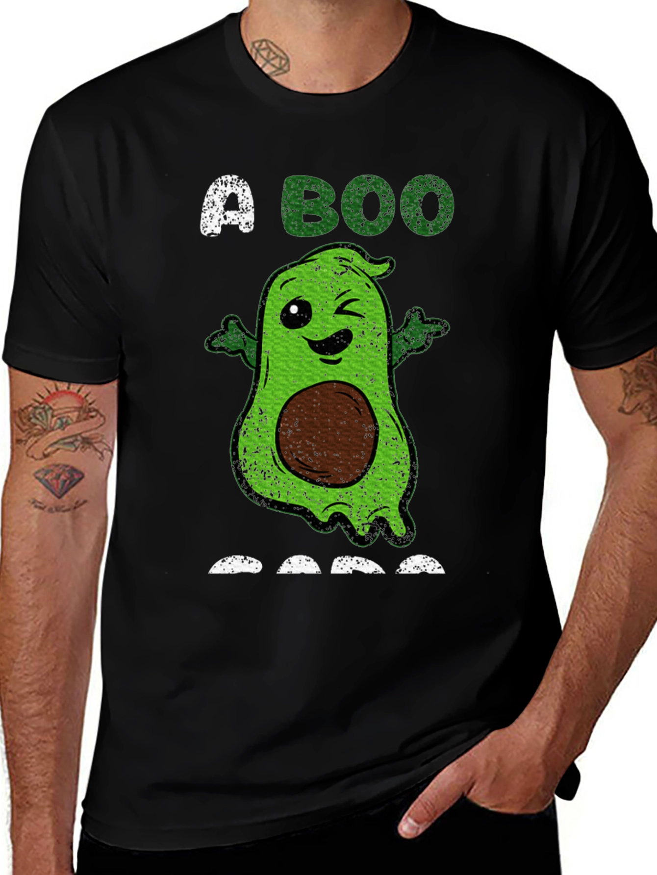 Variant 17 of Avocado Ghost T-Shirt: A BOO-licious Halloween Treat!