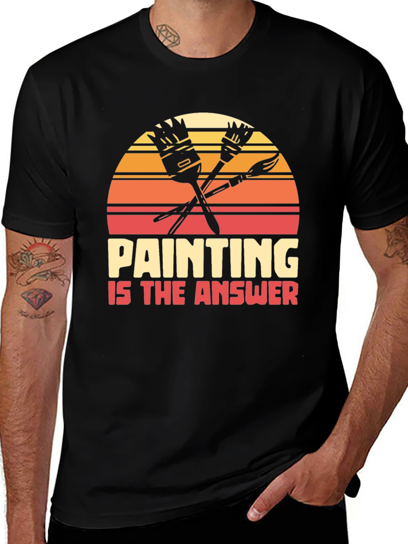 Variant 14 of Painting is the Answer Retro Graphic T-Shirt