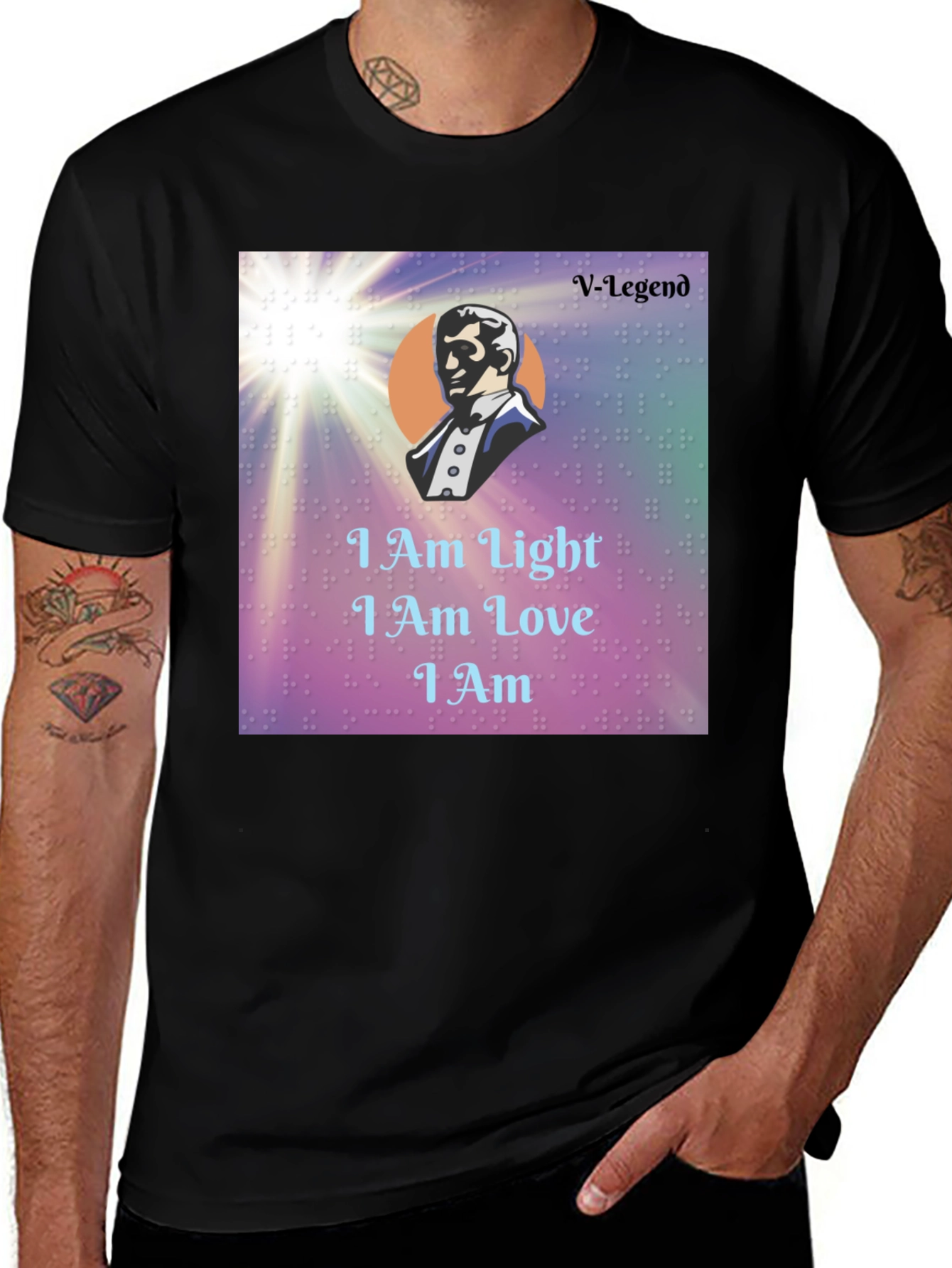 Variant 18 of I Am Light Graphic T-Shirt - V-Legend Design