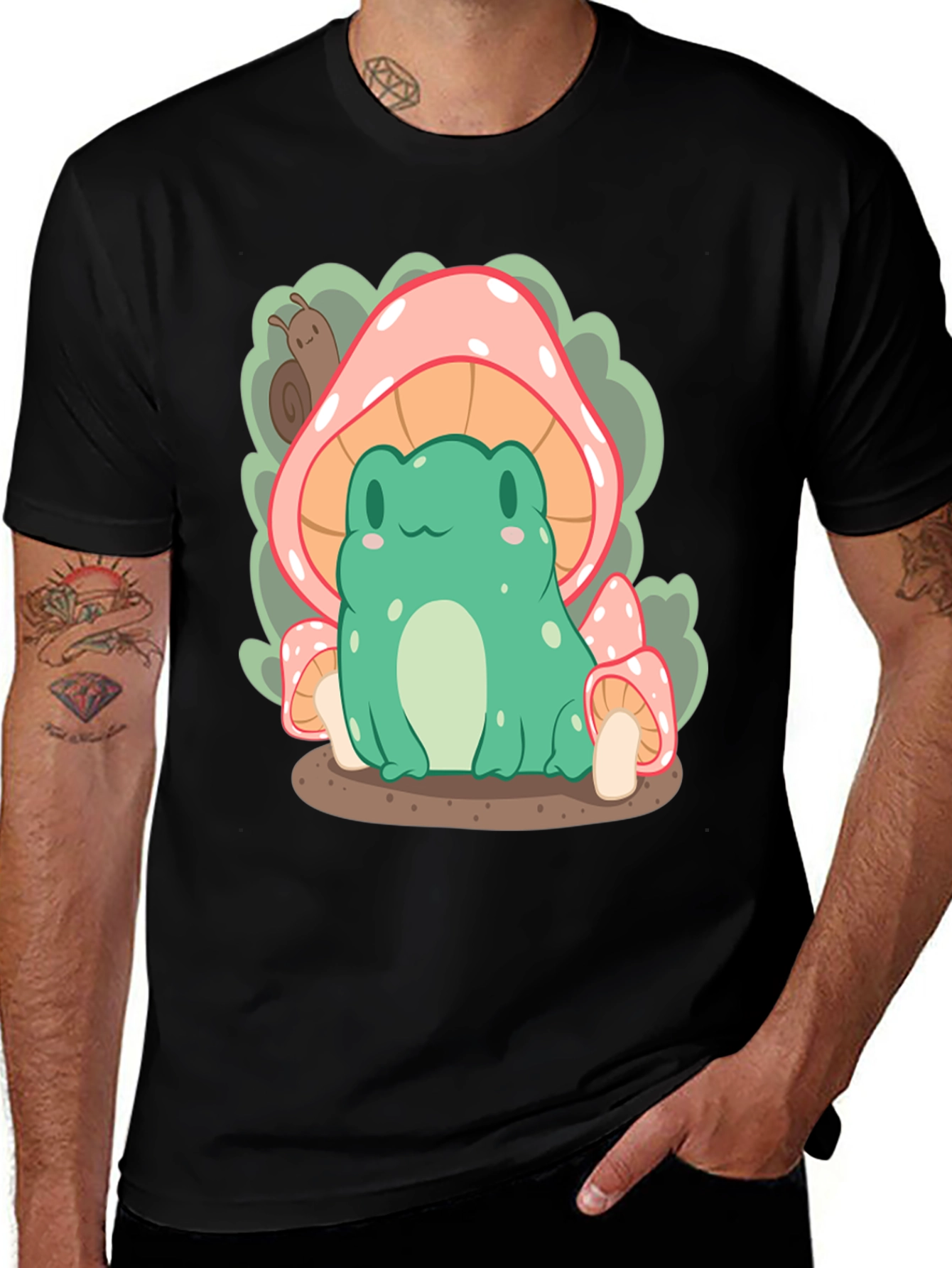 Variant 12 of Cute Frog Under Mushroom T-Shirt