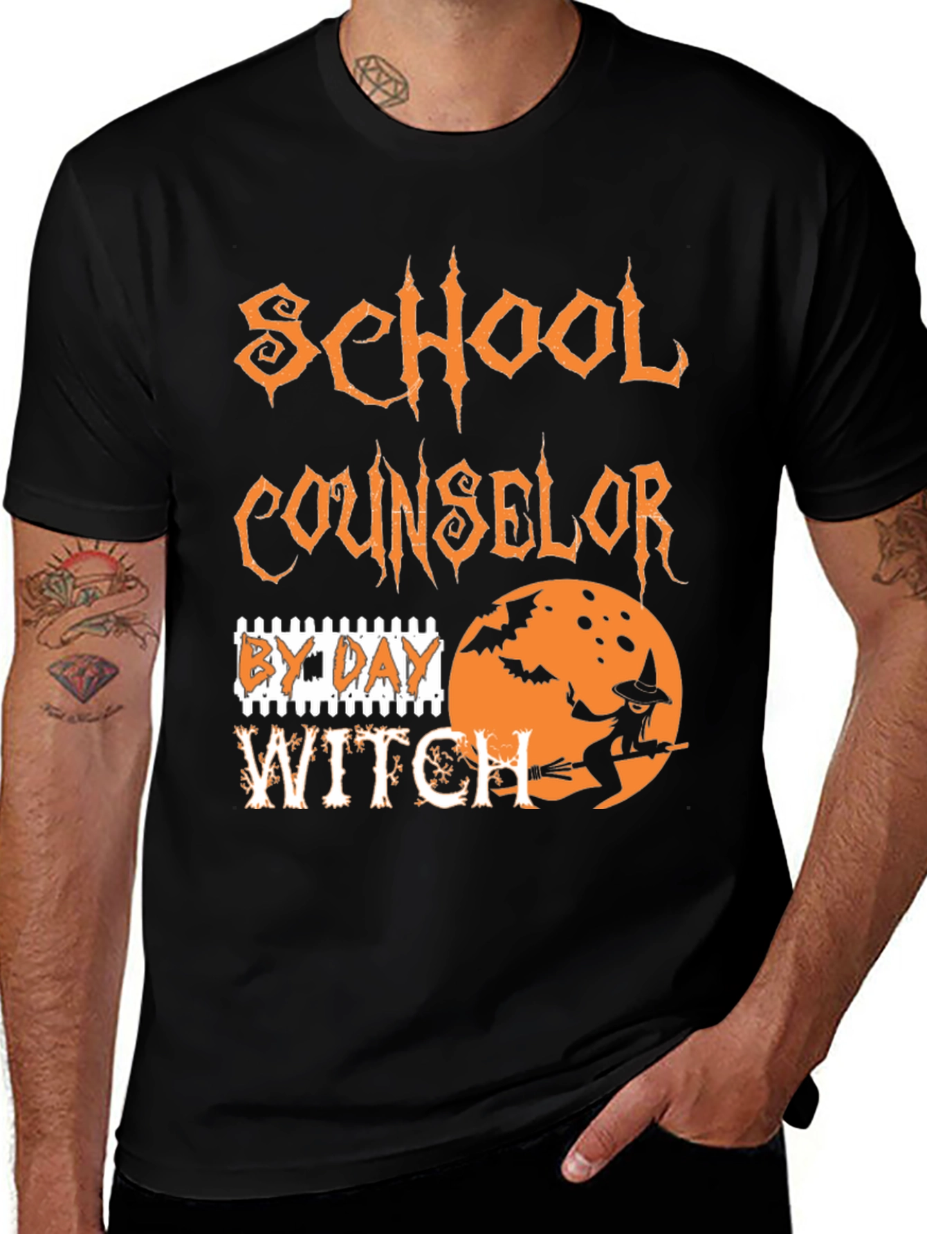 School Counselor By Day Witch Halloween T-Shirt