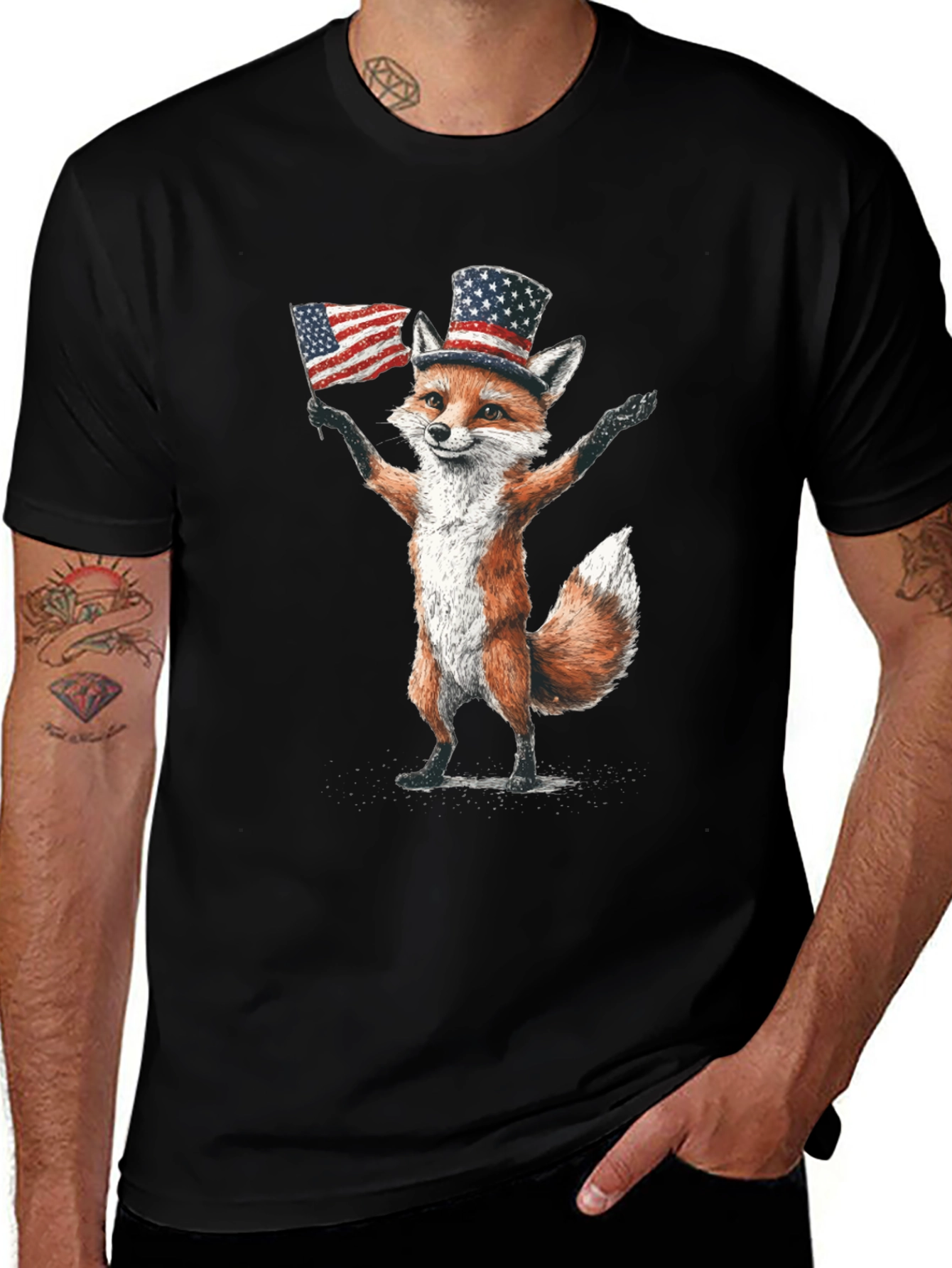 Variant 27 of Patriotic Fox T-Shirt