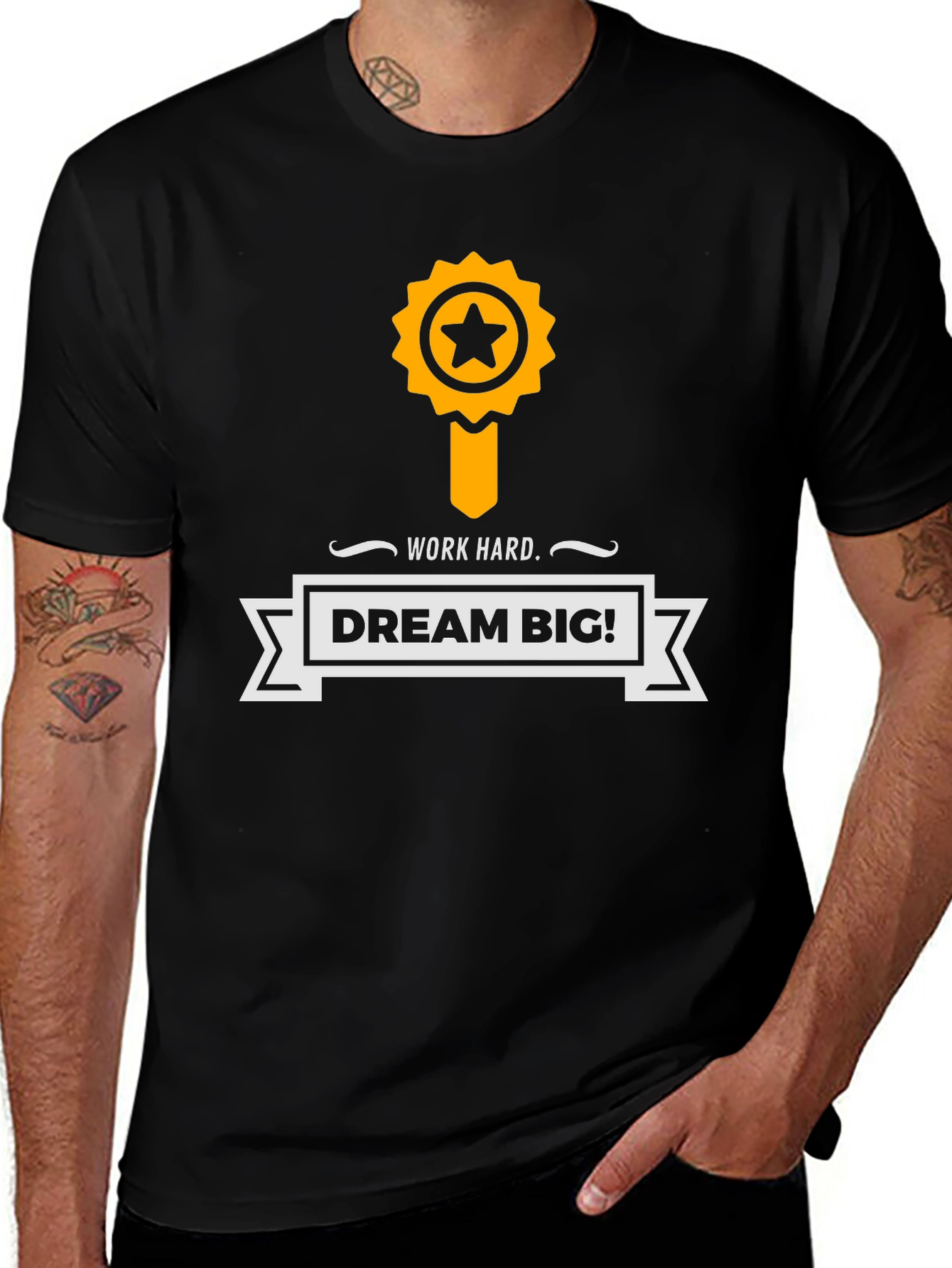 Variant 21 of Work Hard Dream Big Graphic Tee