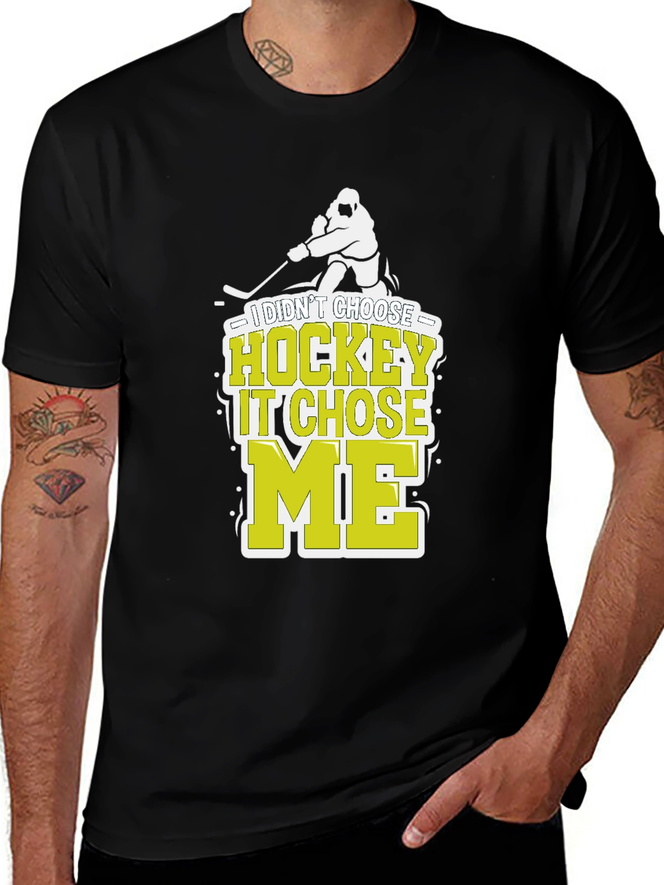 Variant 22 of Hockey Chose Me T-Shirt, Funny Hockey Player Tee