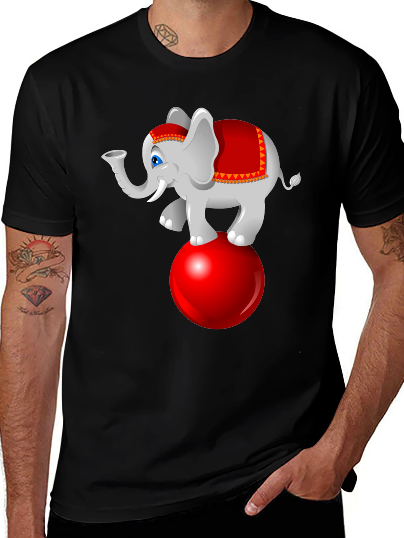 Circus Elephant Graphic T-Shirt - Fun & Stylish