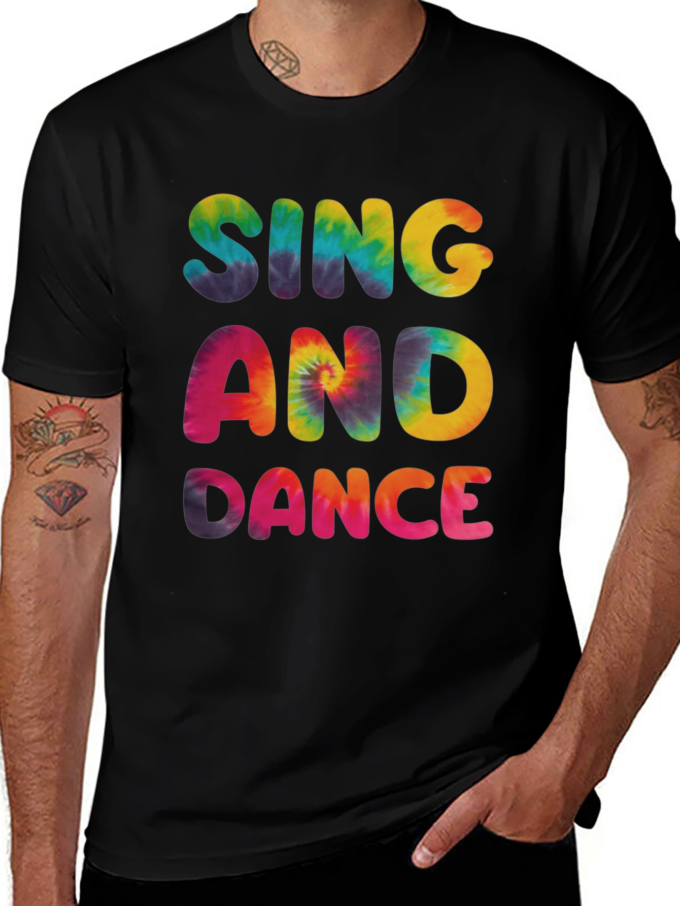 Variant 27 of Tie-Dye "Sing and Dance" Graphic Tee