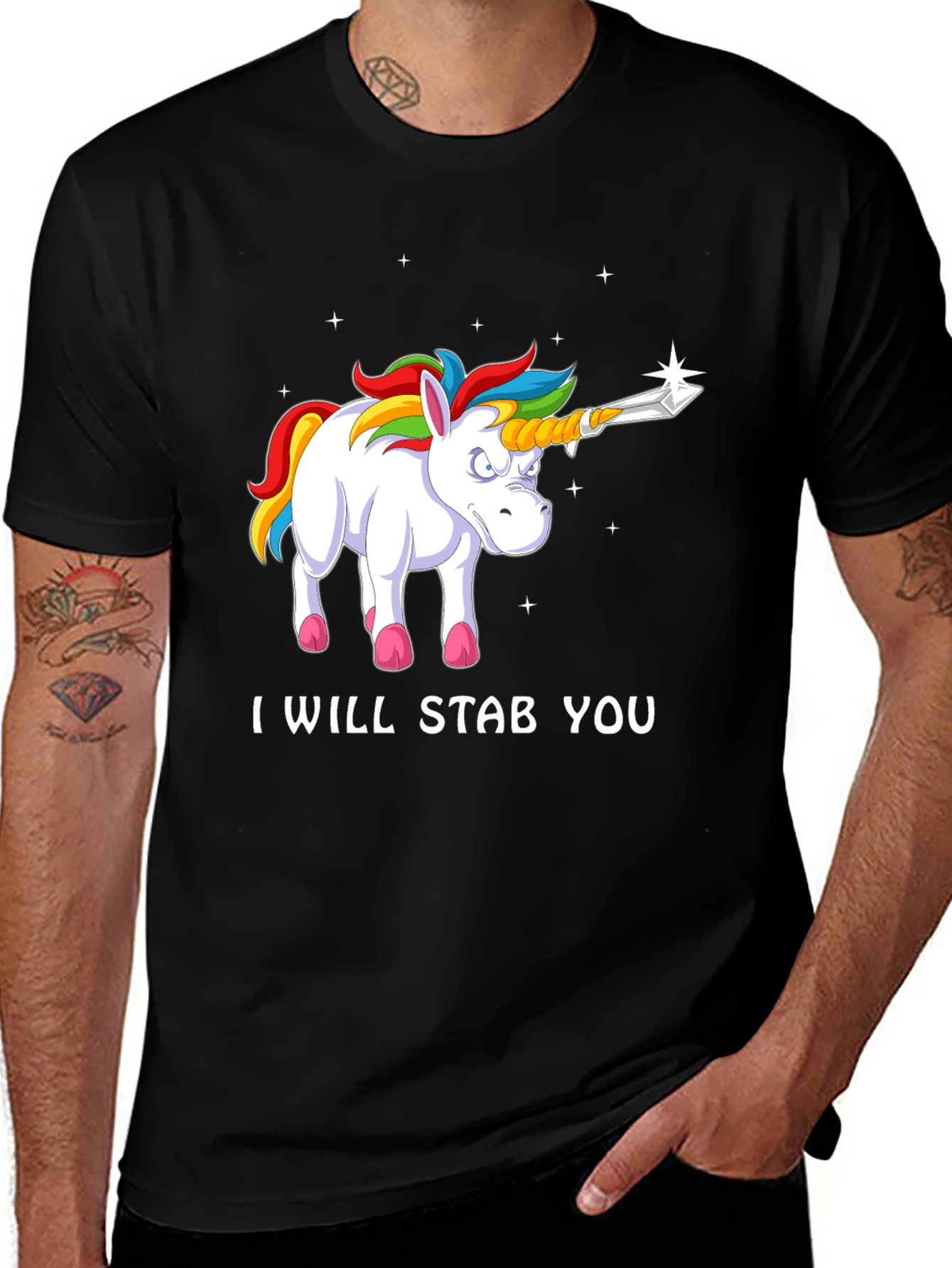 Variant 11 of Stabbing Unicorn Graphic Tee