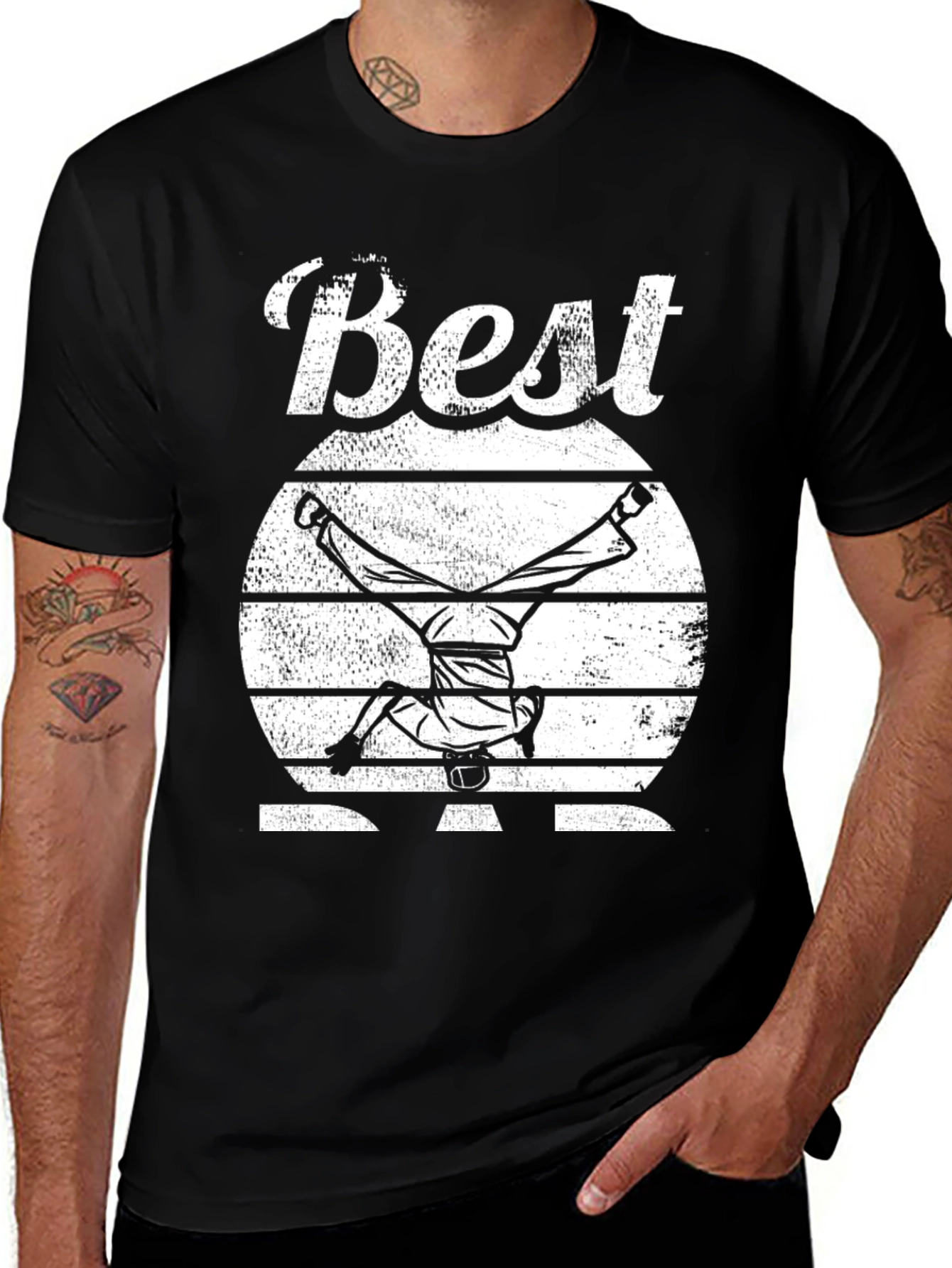 Best Dad T-Shirt Handstand Design