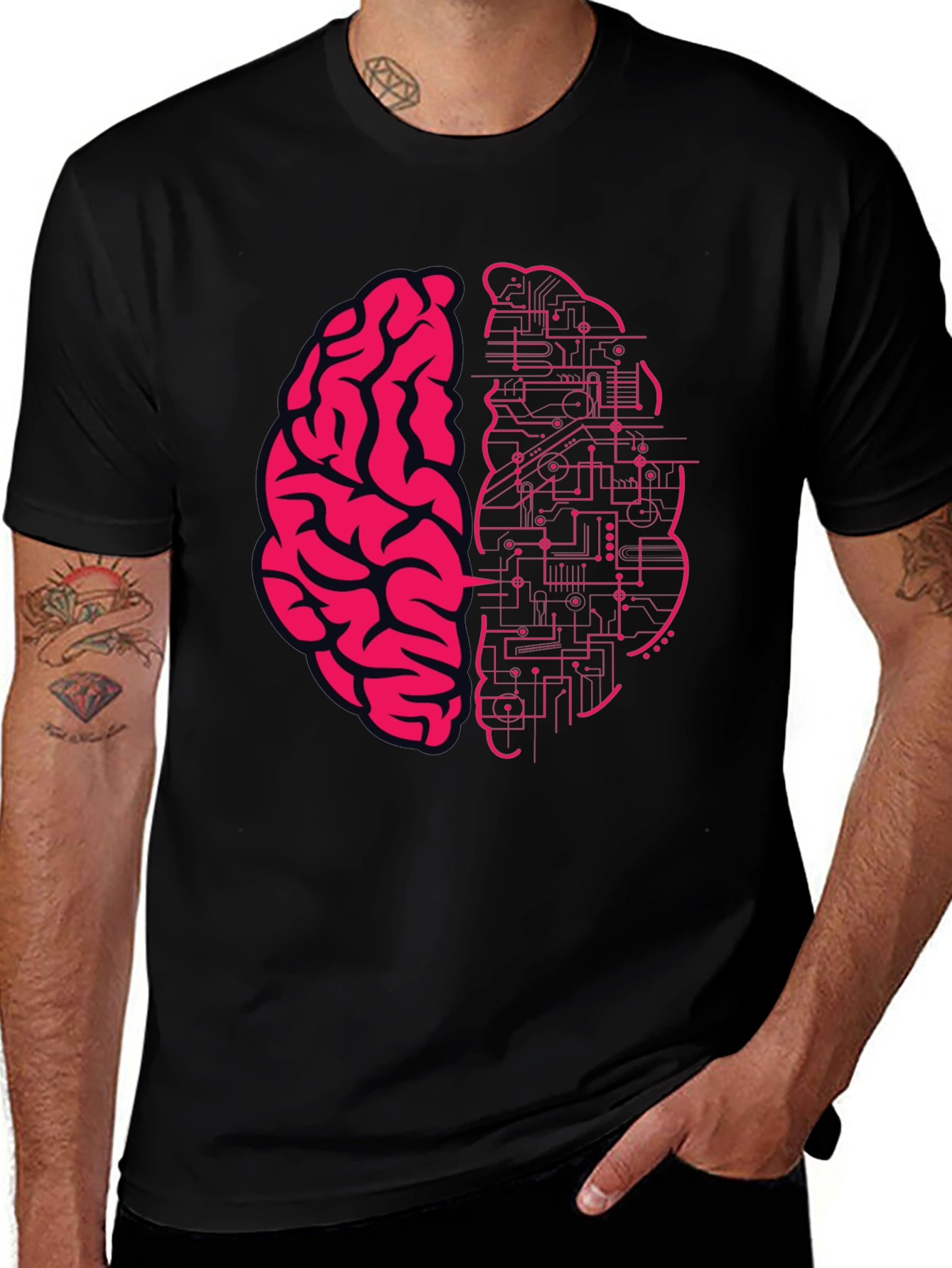 Variant 24 of Brain Circuitry Graphic Tee - Black
