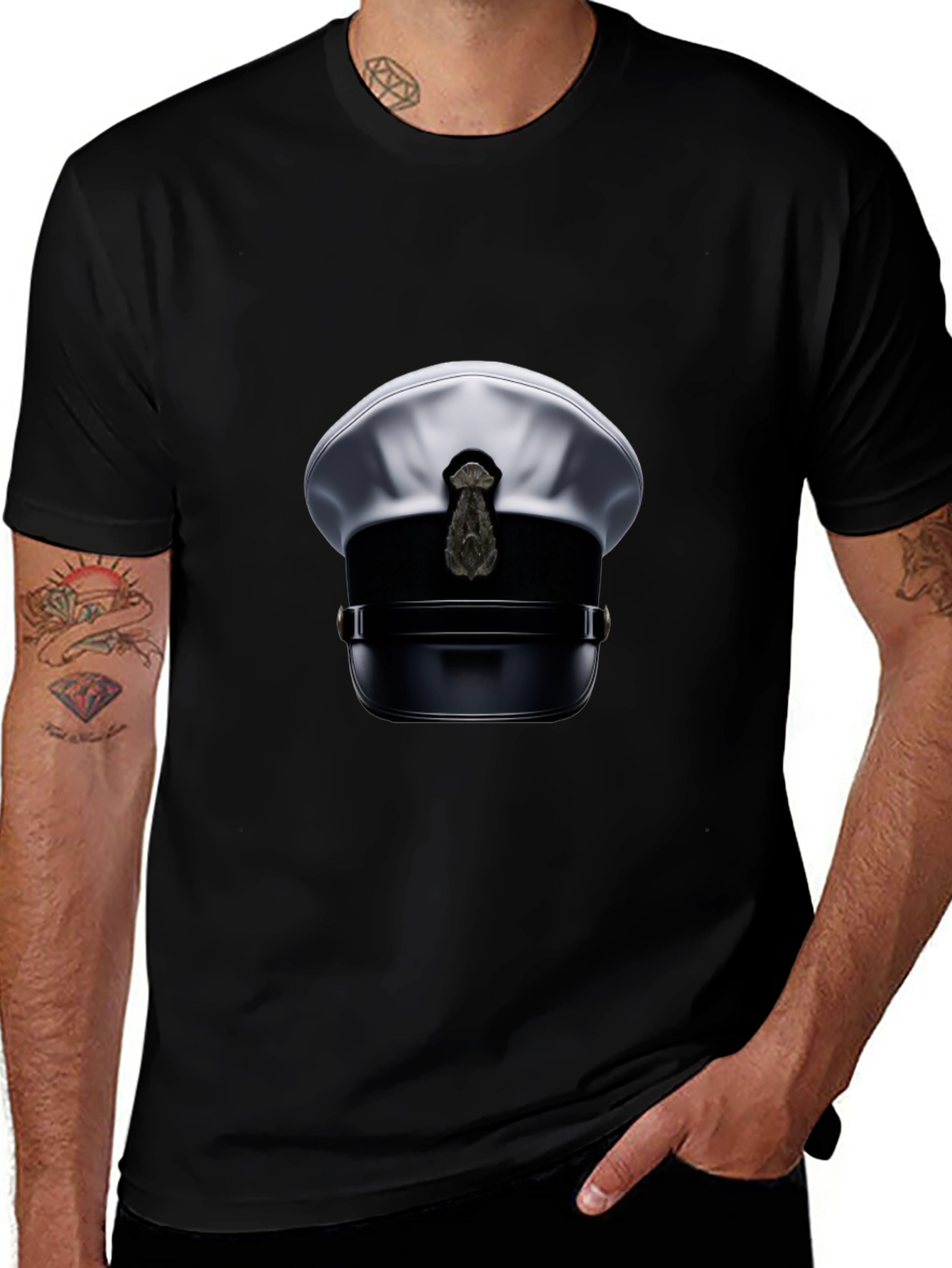 Variant 20 of Novelty Pilot Hat Graphic T-Shirt