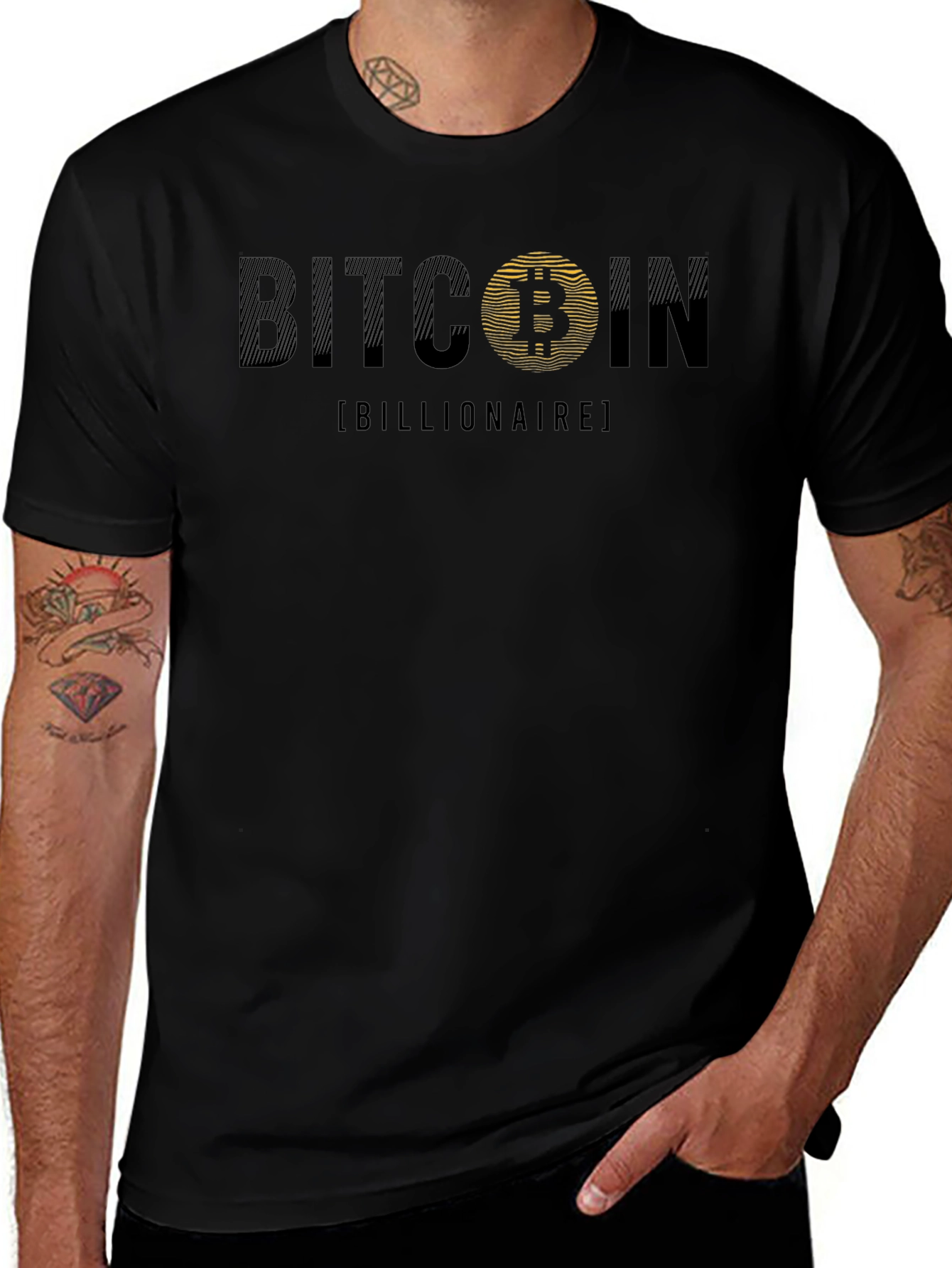 Bitcoin Billionaire Graphic Tee - Crypto Inspired T-Shirt