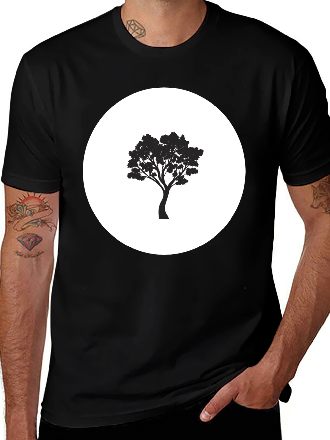 Variant 29 of Tree Graphic Black T-Shirt