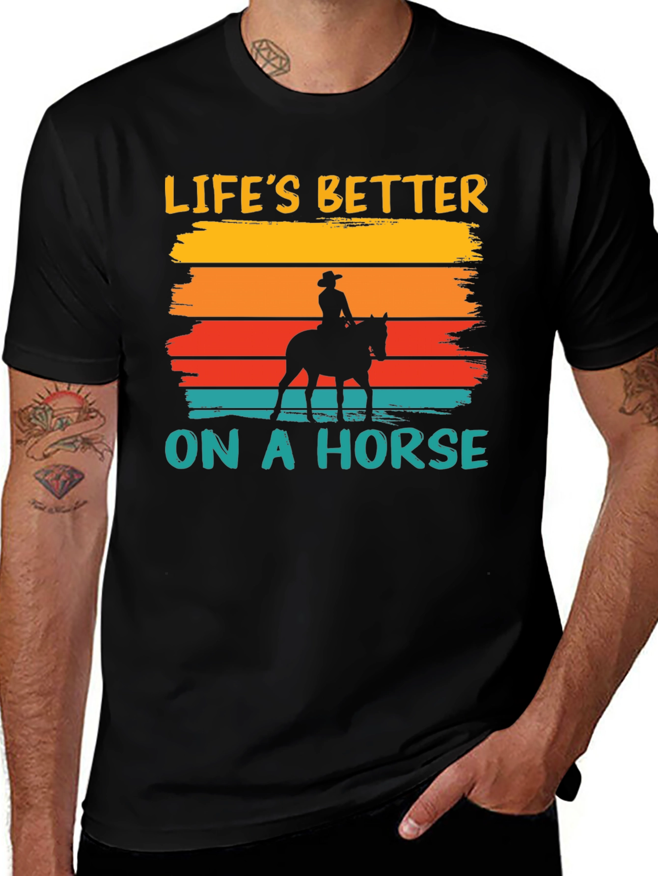 Variant 19 of Life's Better on a Horse Graphic Tee