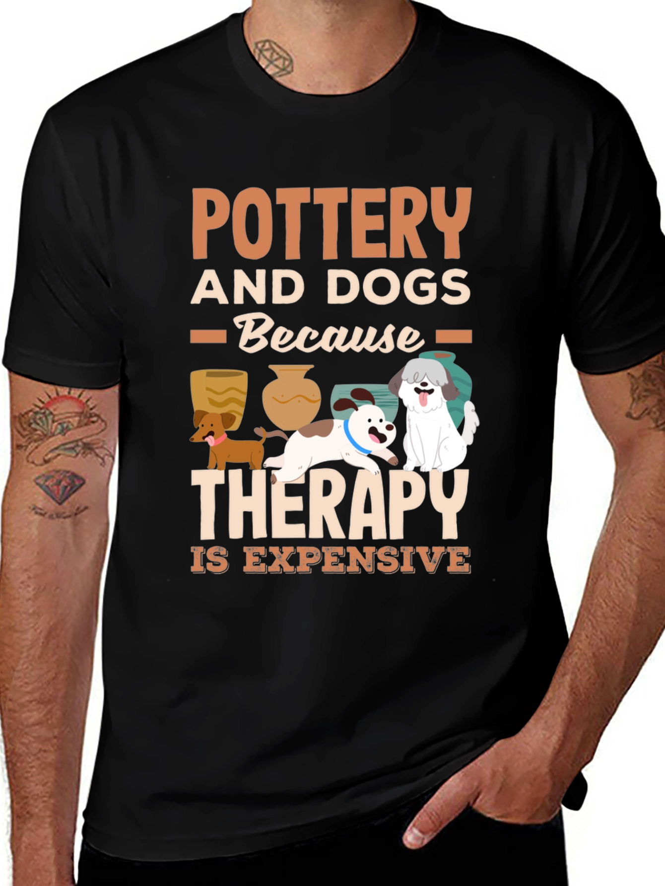 Variant 19 of Pottery and Dogs Therapy T-Shirt
