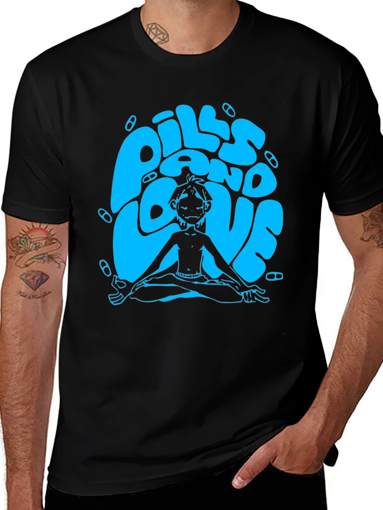 Variant 23 of Pills and Love Graphic Tee - Relaxed Fit