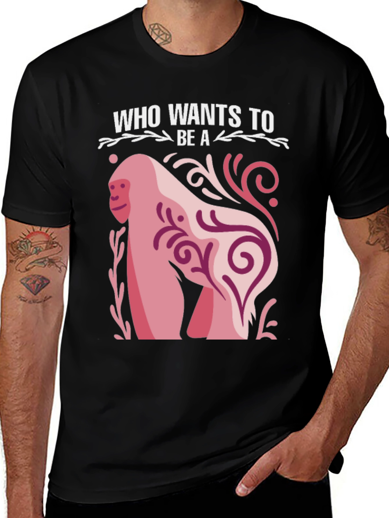 Variant 15 of Who Wants To Be A Gorilla Graphic T-Shirt