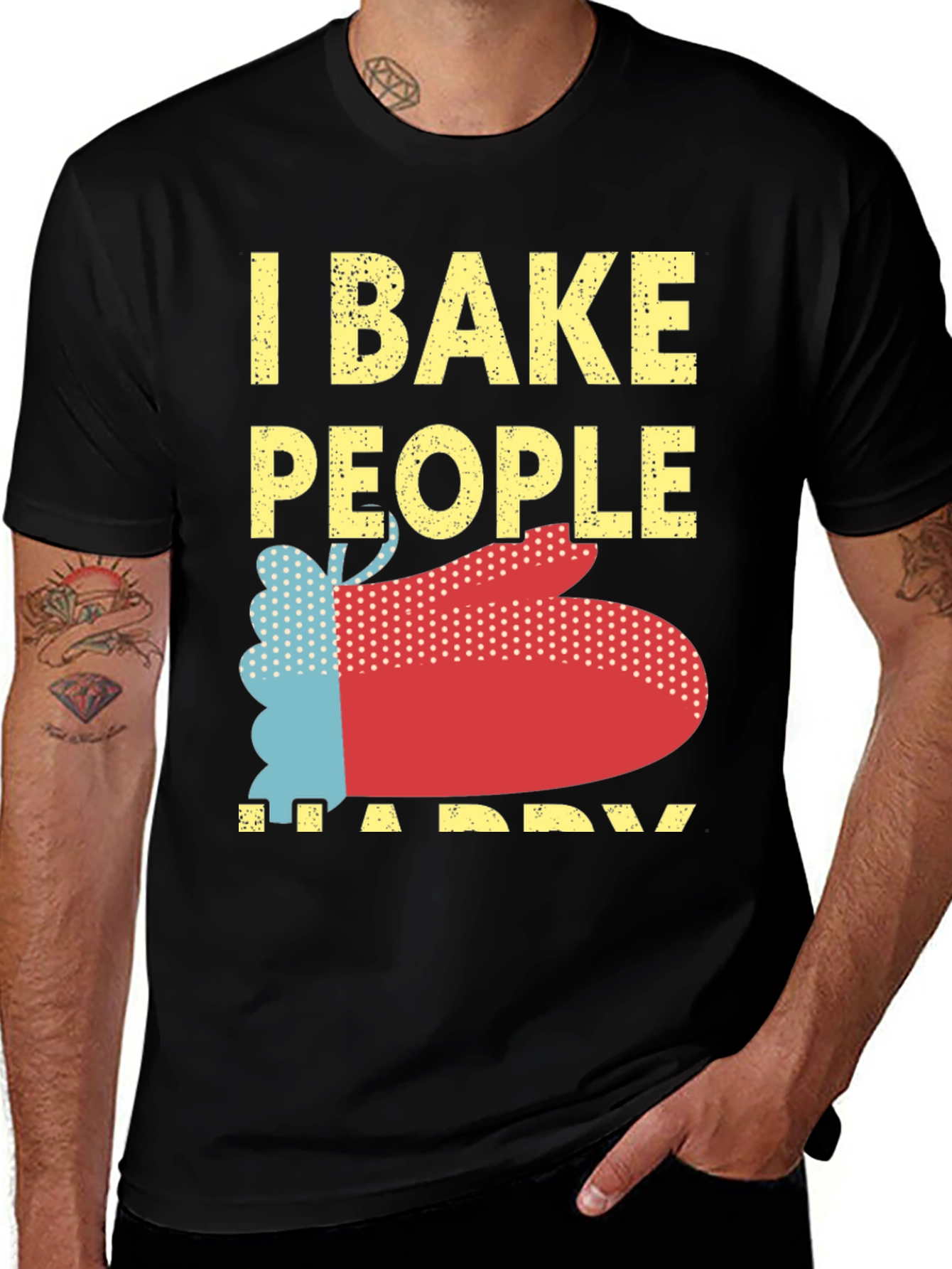 Variant 26 of I Bake People Happy Graphic T-Shirt