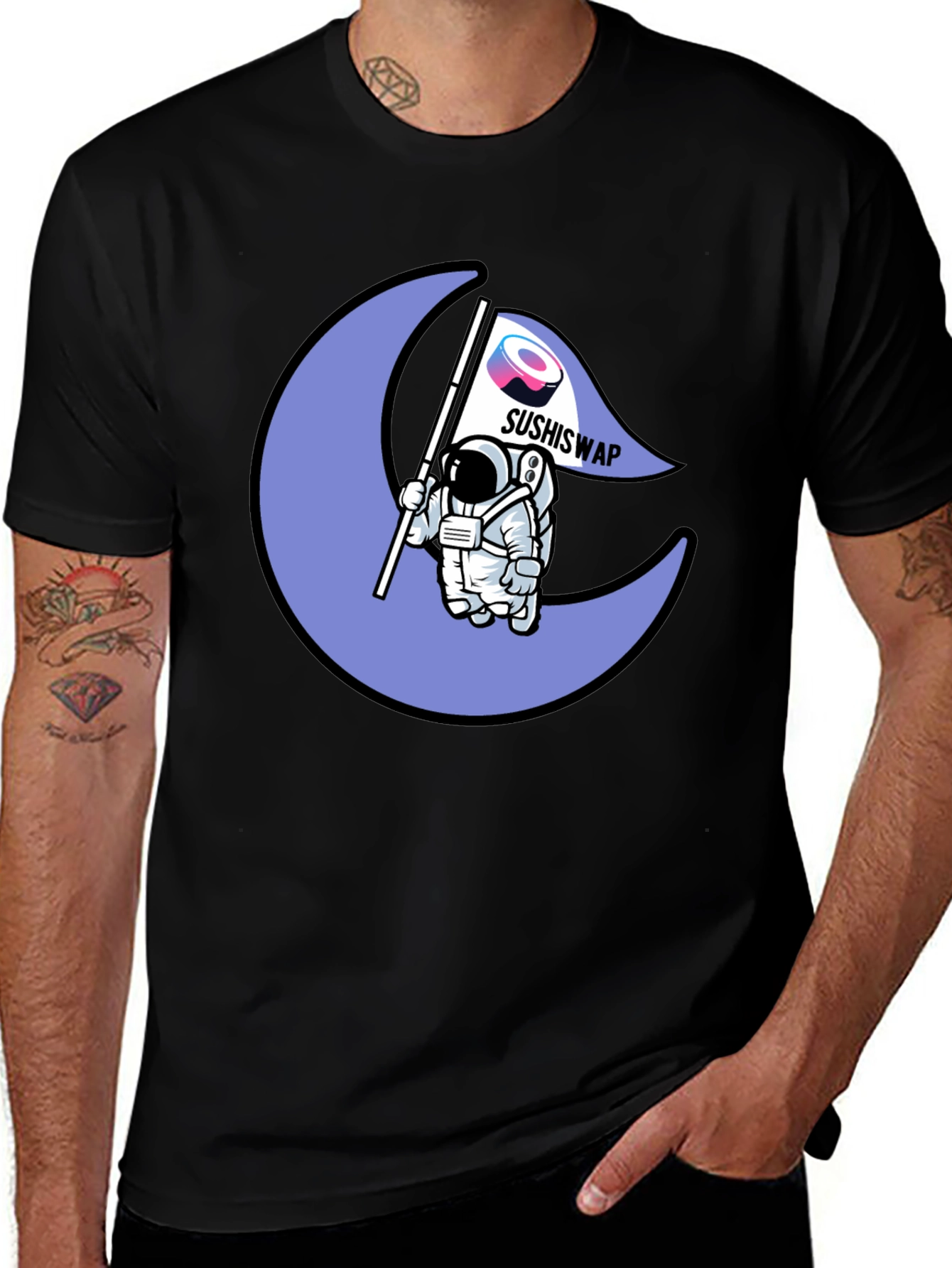 SushiSwap Astronaut Moon T-Shirt