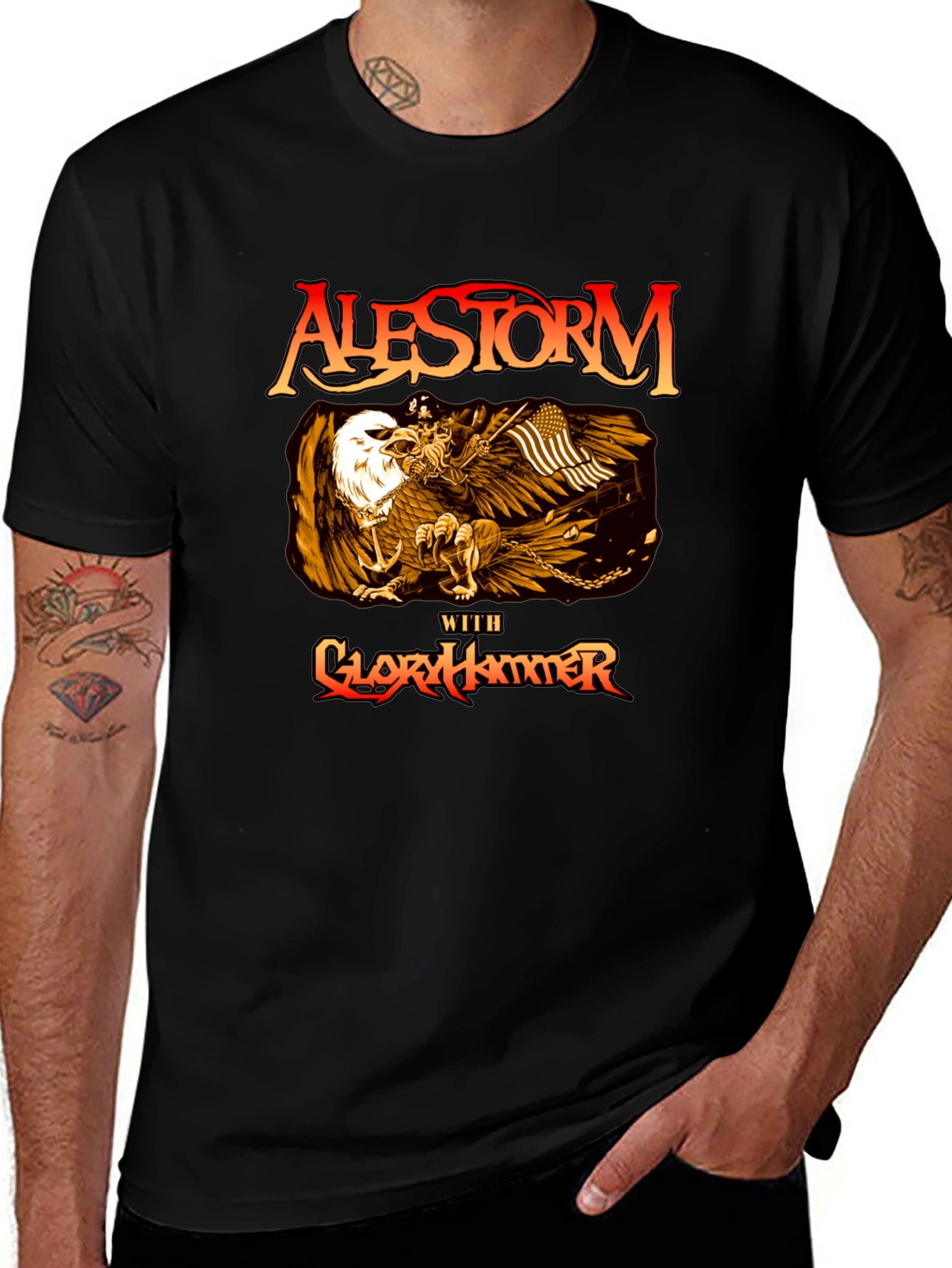 Alestorm with Gloryhammer Black T-Shirt