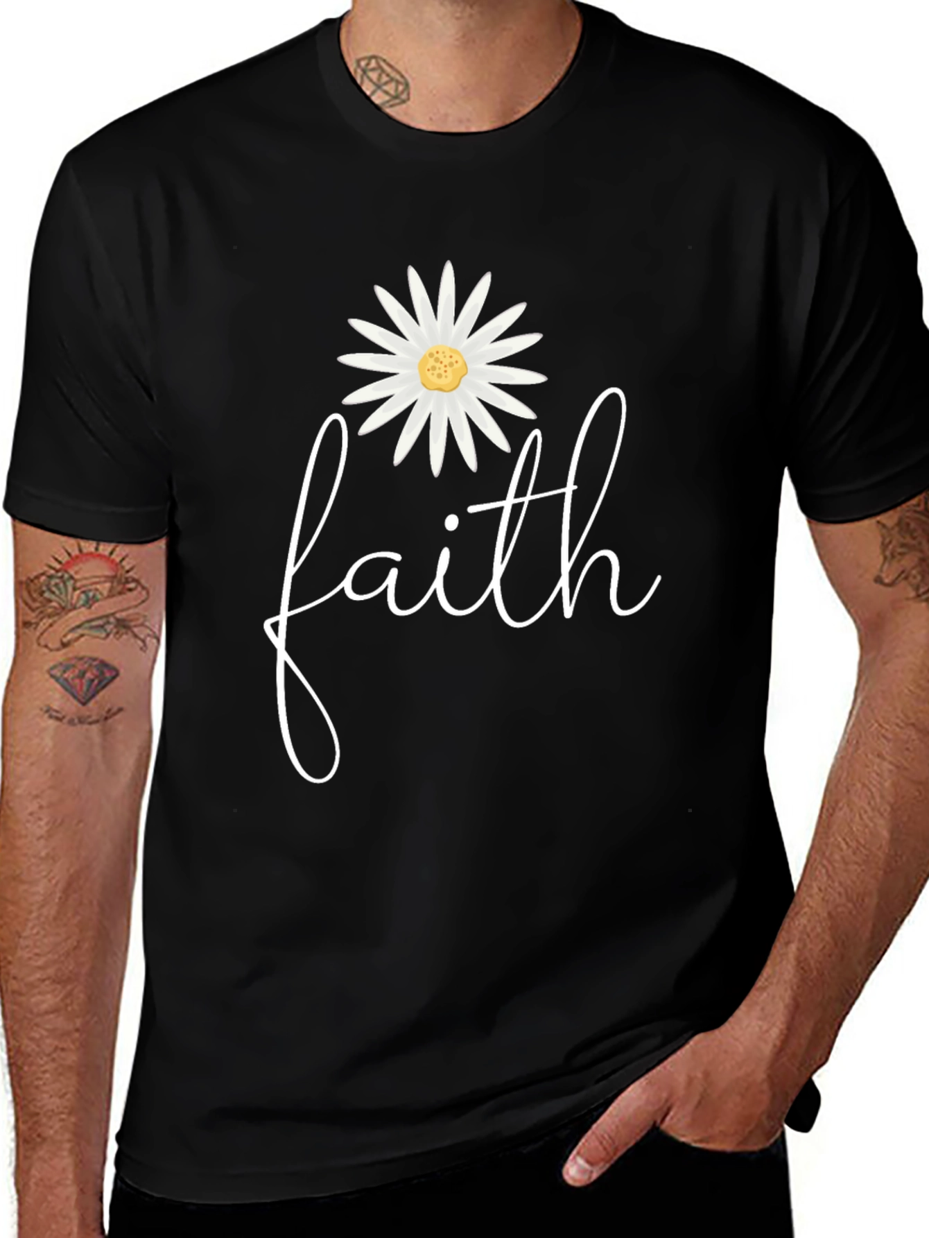 Variant 16 of Faith Daisy Graphic Tee - Stylish Comfort