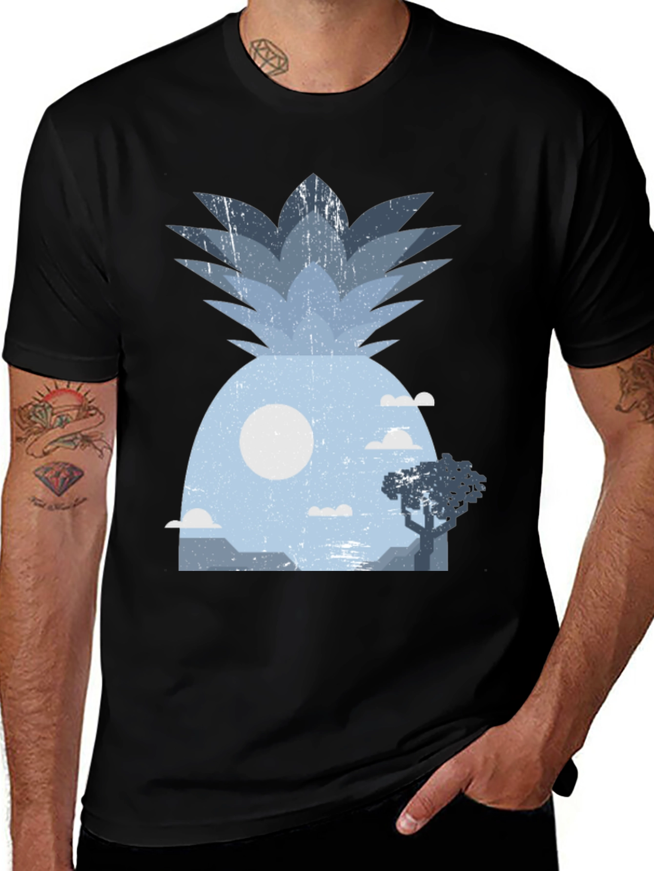 Variant 18 of Pineapple Landscape Graphic Tee