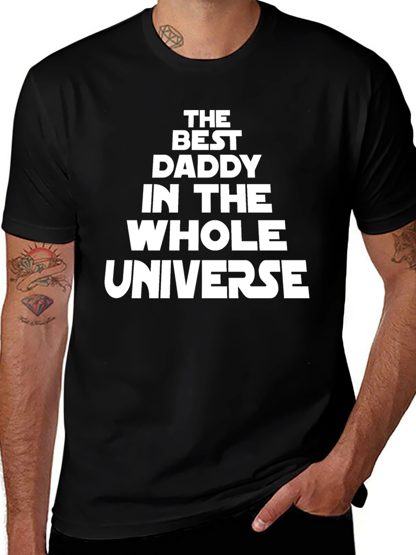 Variant 12 of Best Daddy in the Universe Men's Black T-Shirt