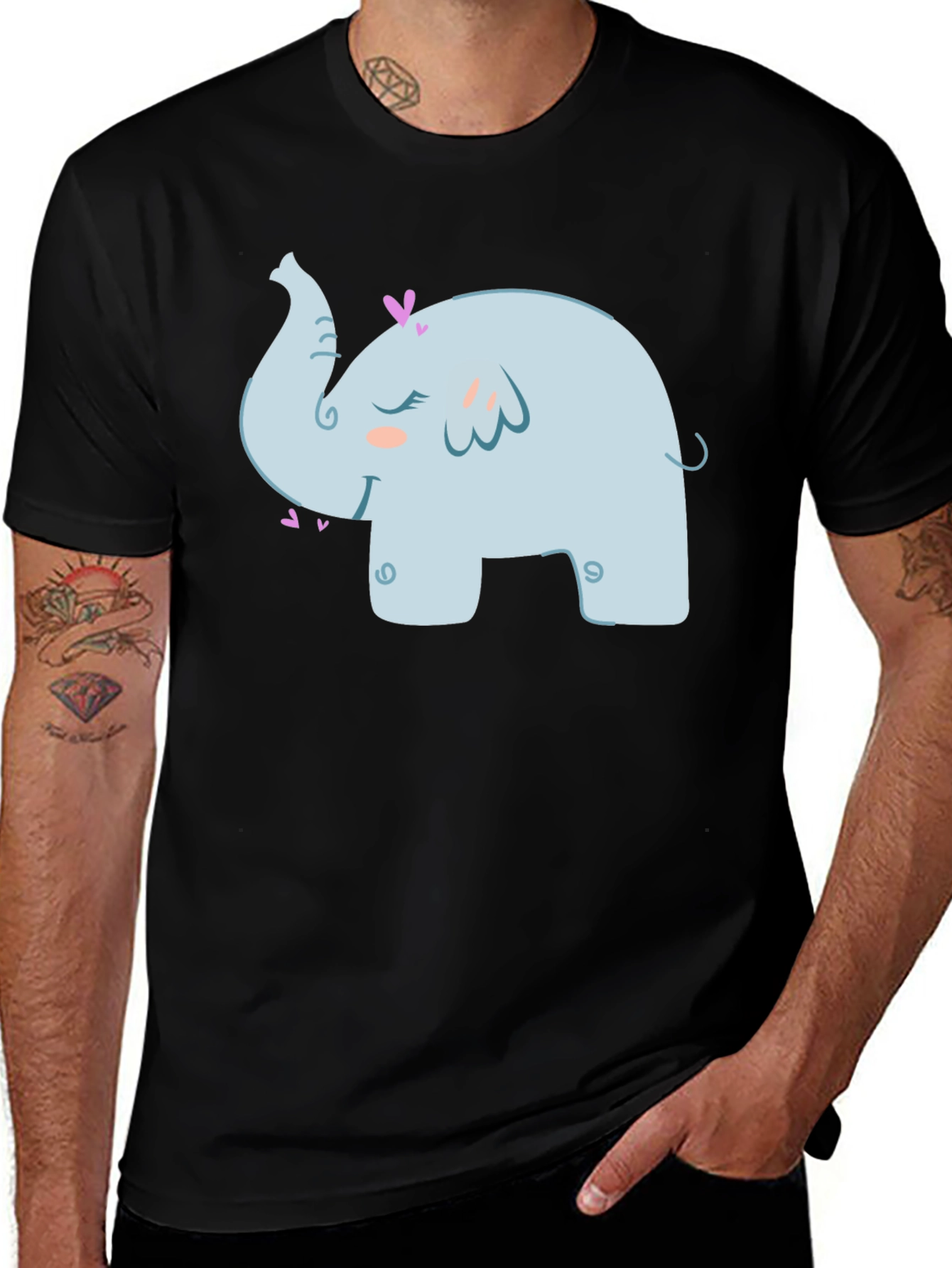 Variant 12 of Cute Elephant Graphic T-Shirt