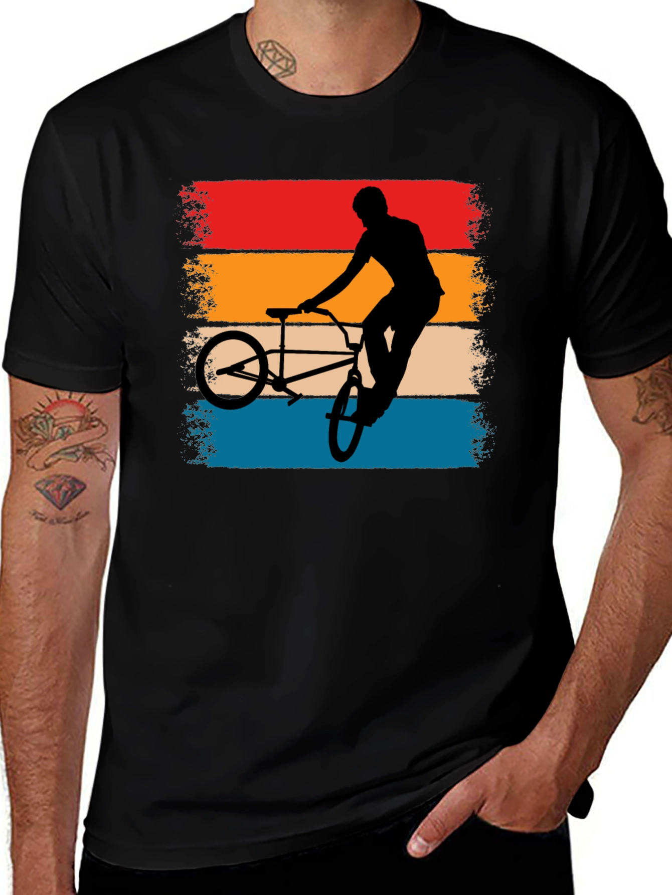 BMX Rider Retro Style Graphic Tee