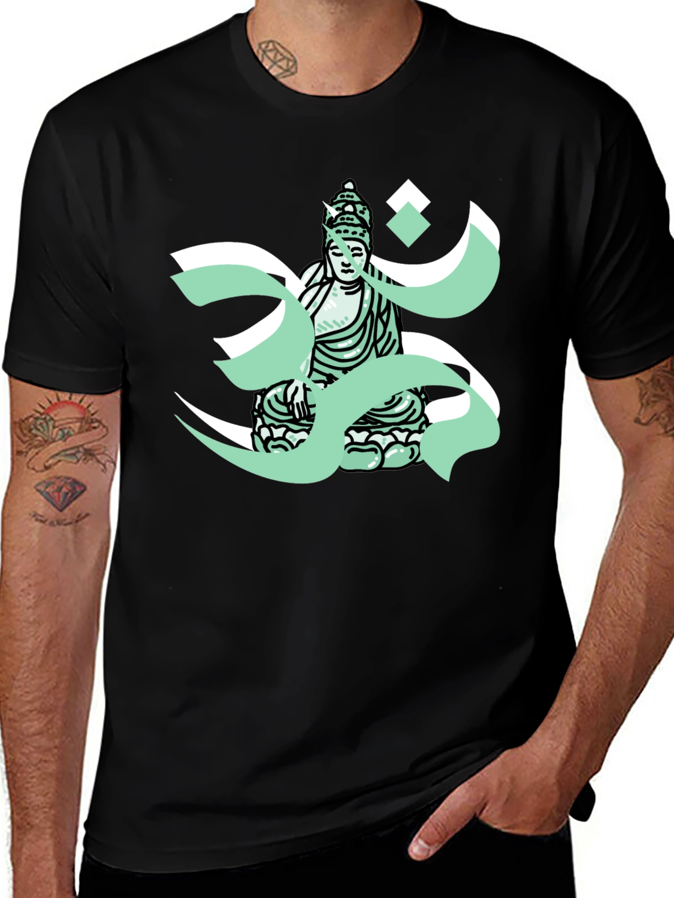 Buddha Om T-Shirt - Meditative Graphic Tee