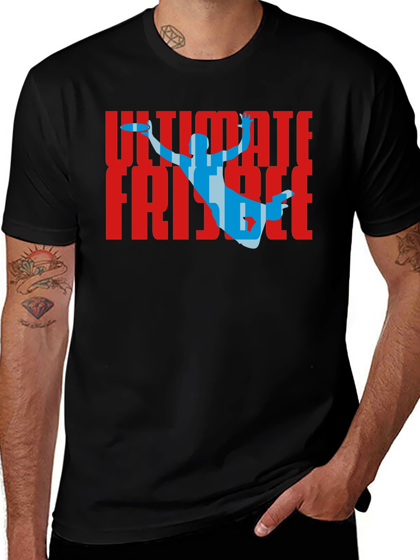 Ultimate Frisbee Graphic T-Shirt, Sportswear