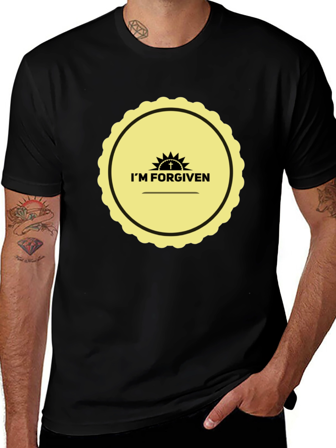 I'm Forgiven Graphic Tee - Black