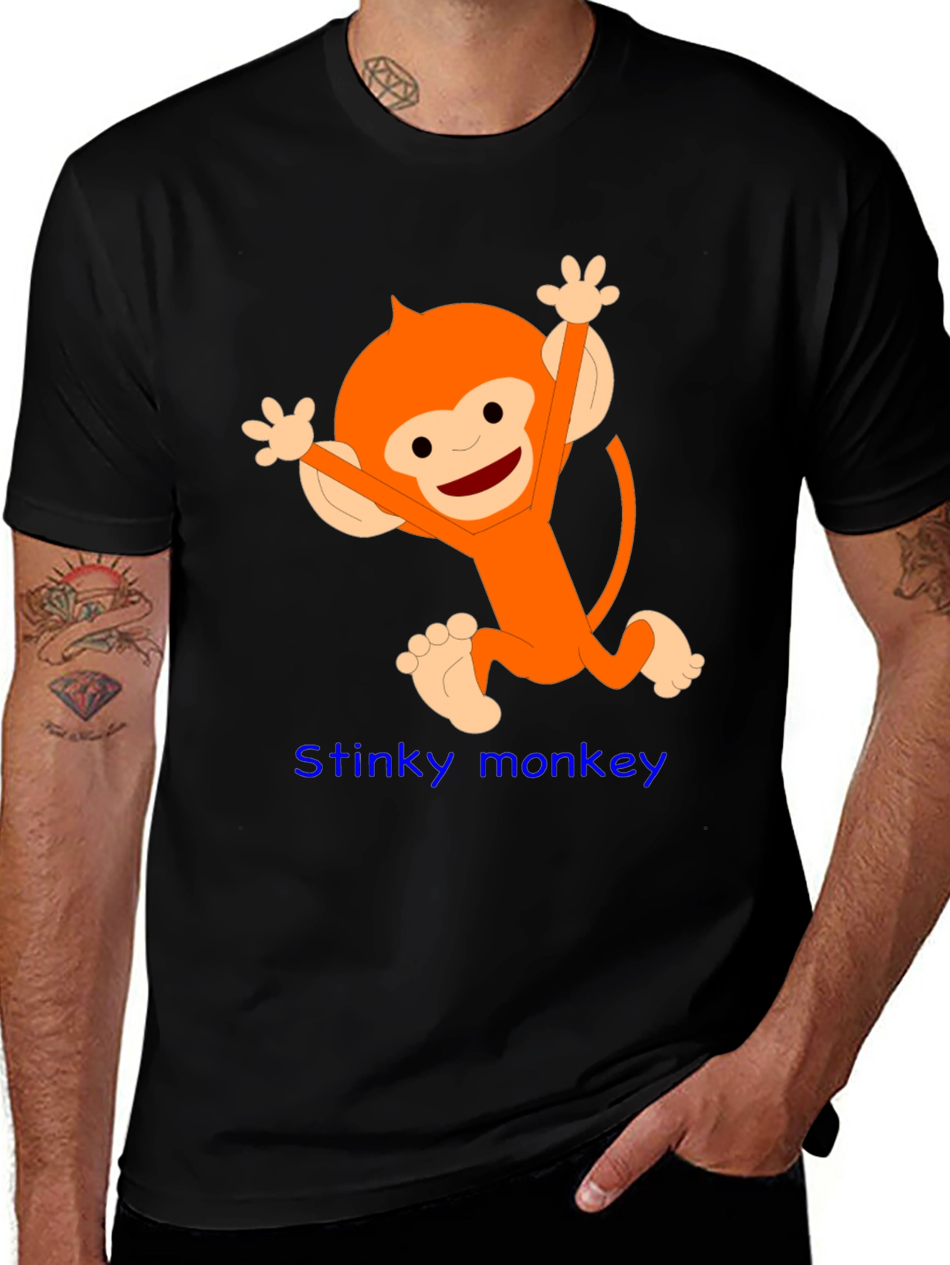 Variant 21 of Fun Monkey Graphic Tee - Black
