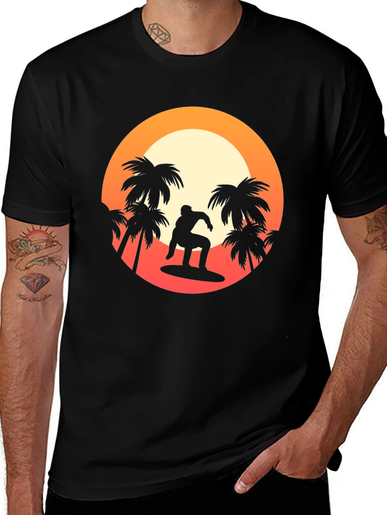 Variant 20 of Sunset Surfer Graphic T-Shirt