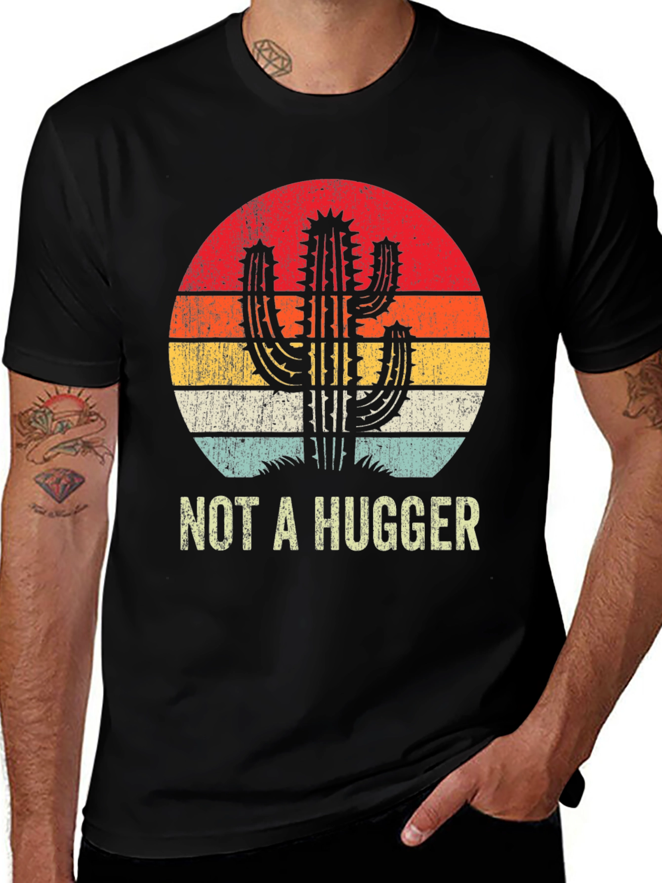 Variant 11 of Not A Hugger Cactus Graphic T-Shirt