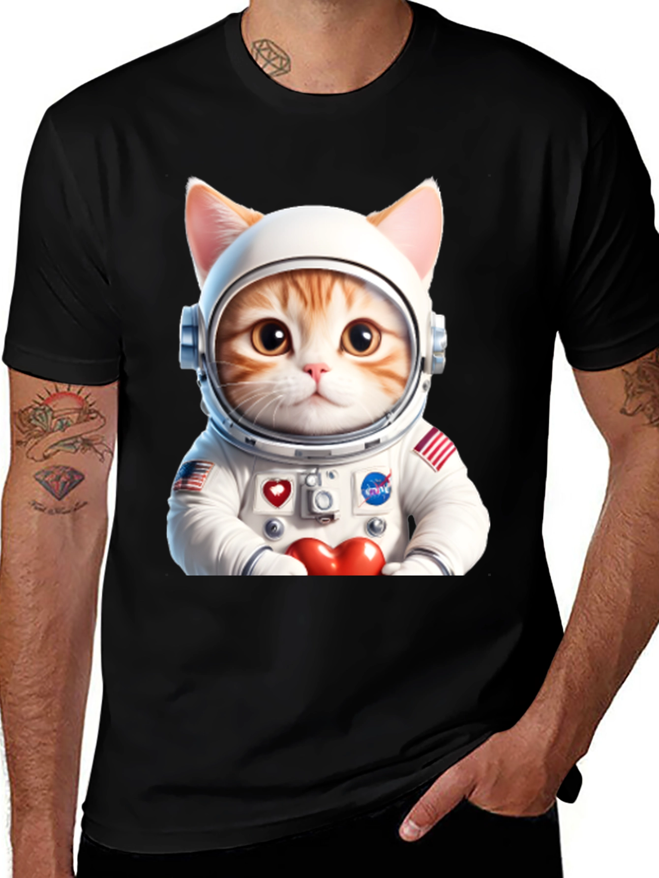Variant 30 of Astronaut Cat Graphic Tee