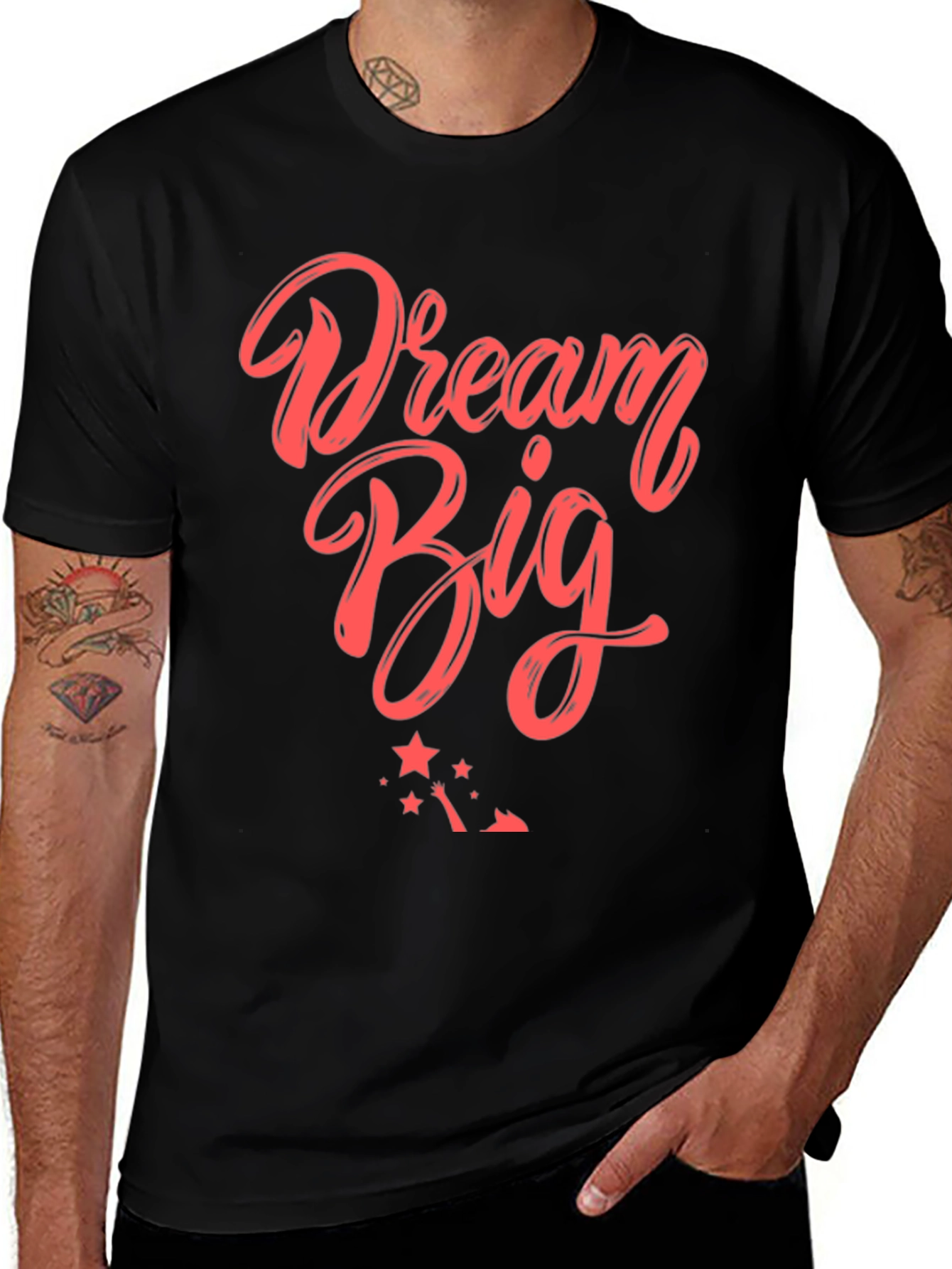 Variant 2 of Dream Big Graphic Tee - Black T-Shirt