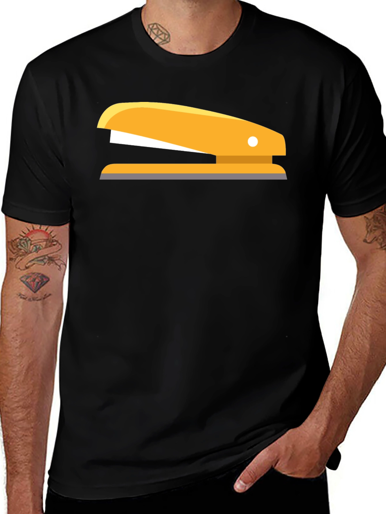 Variant 26 of Stapler Graphic Tee - Black T-Shirt