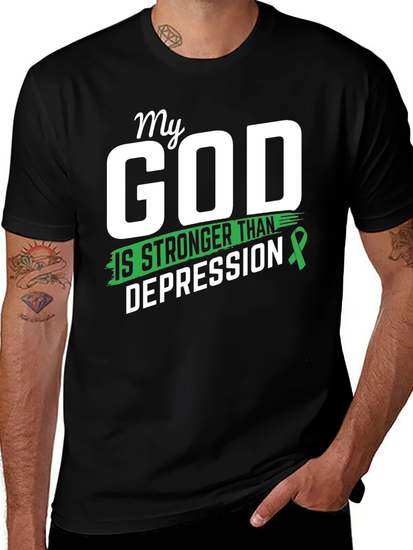 My God Is Stronger Than Depression T-Shirt