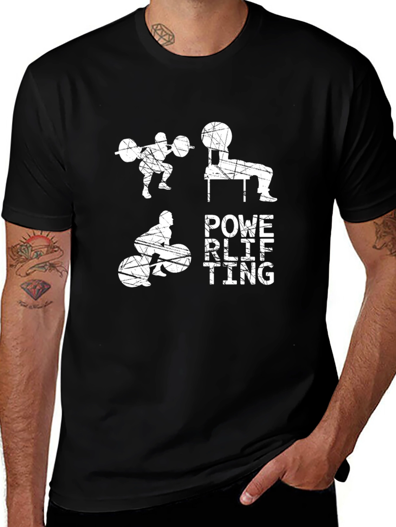 Variant 3 of Powerlifting Black T-Shirt