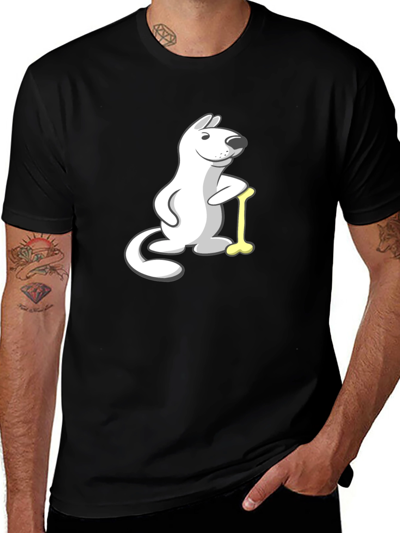 Variant 20 of Cartoon Dog with Bone T-Shirt