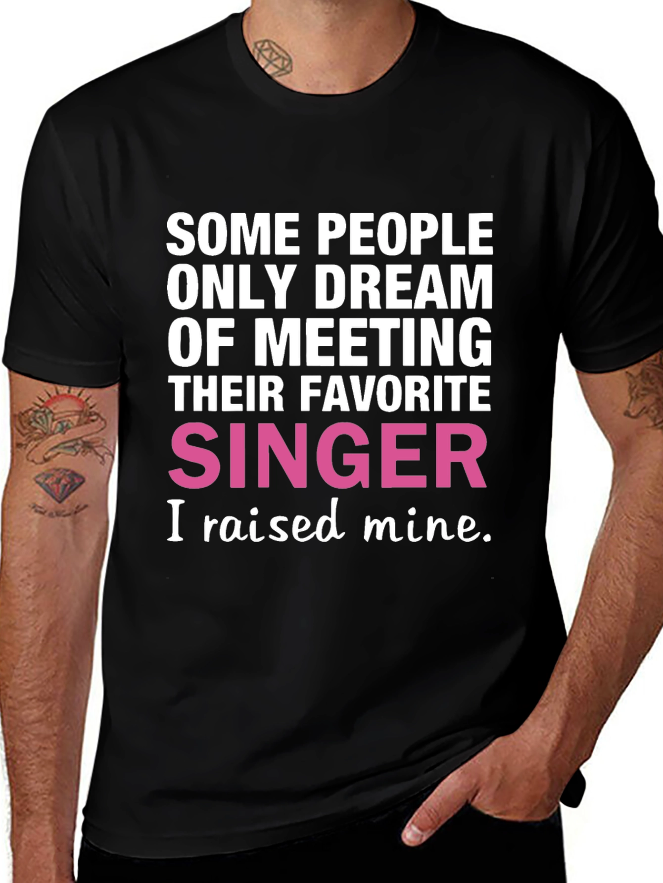 Variant 30 of Singer Mom T-Shirt - Raised Mine Graphic Tee